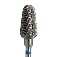 Meisinger HM75GX-070 Lab Carbide Bur, Tapered Fissure, Round End, X-Cut, Medium, 7.0 mm Diameter, Handpiece, 1/Pkg - Lab Bur Carbide Cutters – GX, X Cut, Medium, HP, 1/Pkg - Size 75GX, 7.0 mm Diameter - Image 1
