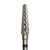 Meisinger Tungsten Carbide Lab Bur, Tapered Round End, Extra Coarse, 4.0 mm Diameter, HP, HM79ST-040 - Tungsten Carbide Cutters – 4.0 mm-6.0 mm Diameter - HM 79ST-040, HP, 4.0 mm Diameter, 14.2 mm Head Length, 44.0 mm Shank Length, Extra Coarse Grit - Image 1