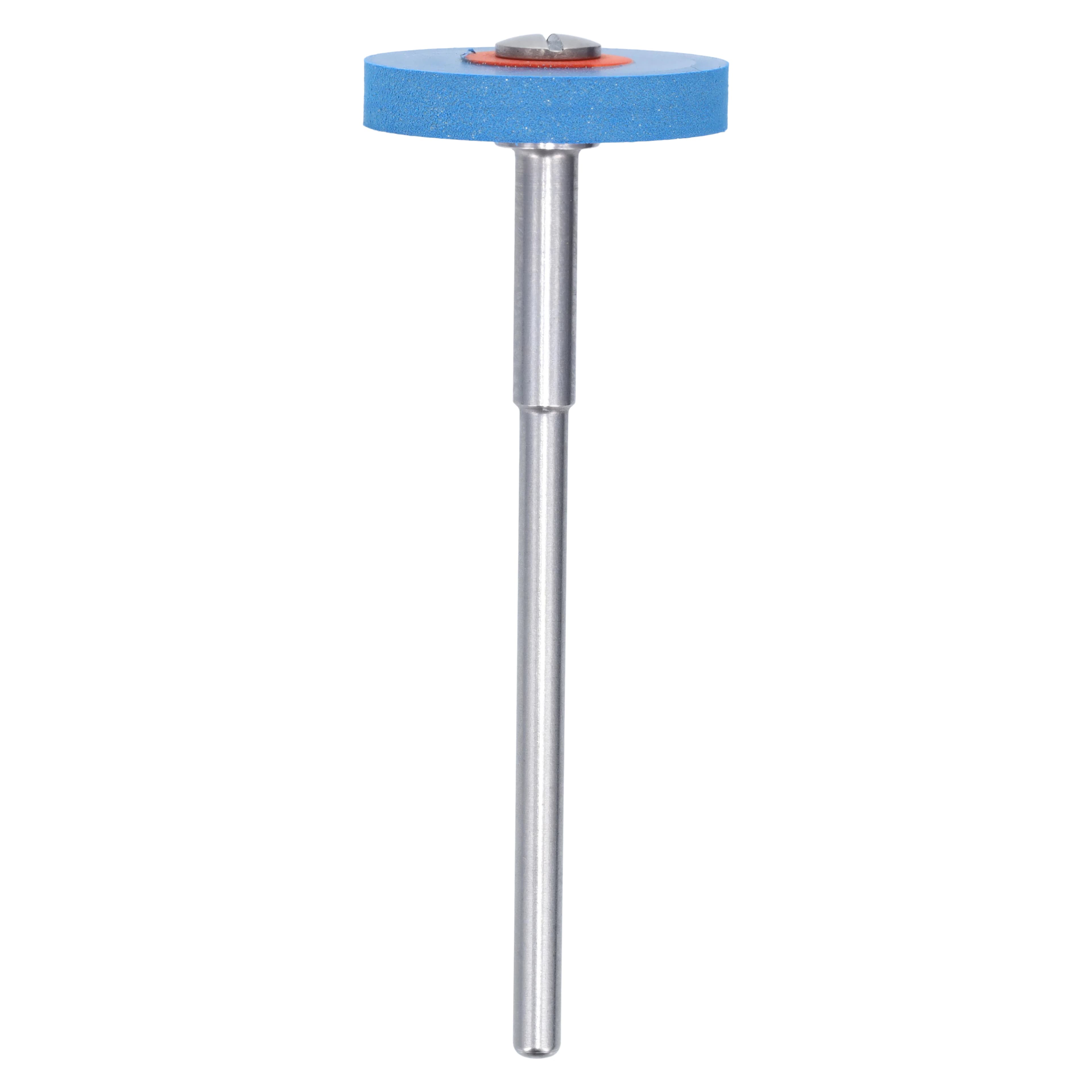 Meisinger 9752M-170-HP-B/O Porcelain Polishing Wheel, Medium Grit, Blue/Orange, HP Shank, 17.0 mm, 1 Each - PORCELAIN POLISHING MEDIUM HP BL/ORANGE WHEEL (1) - Image 1