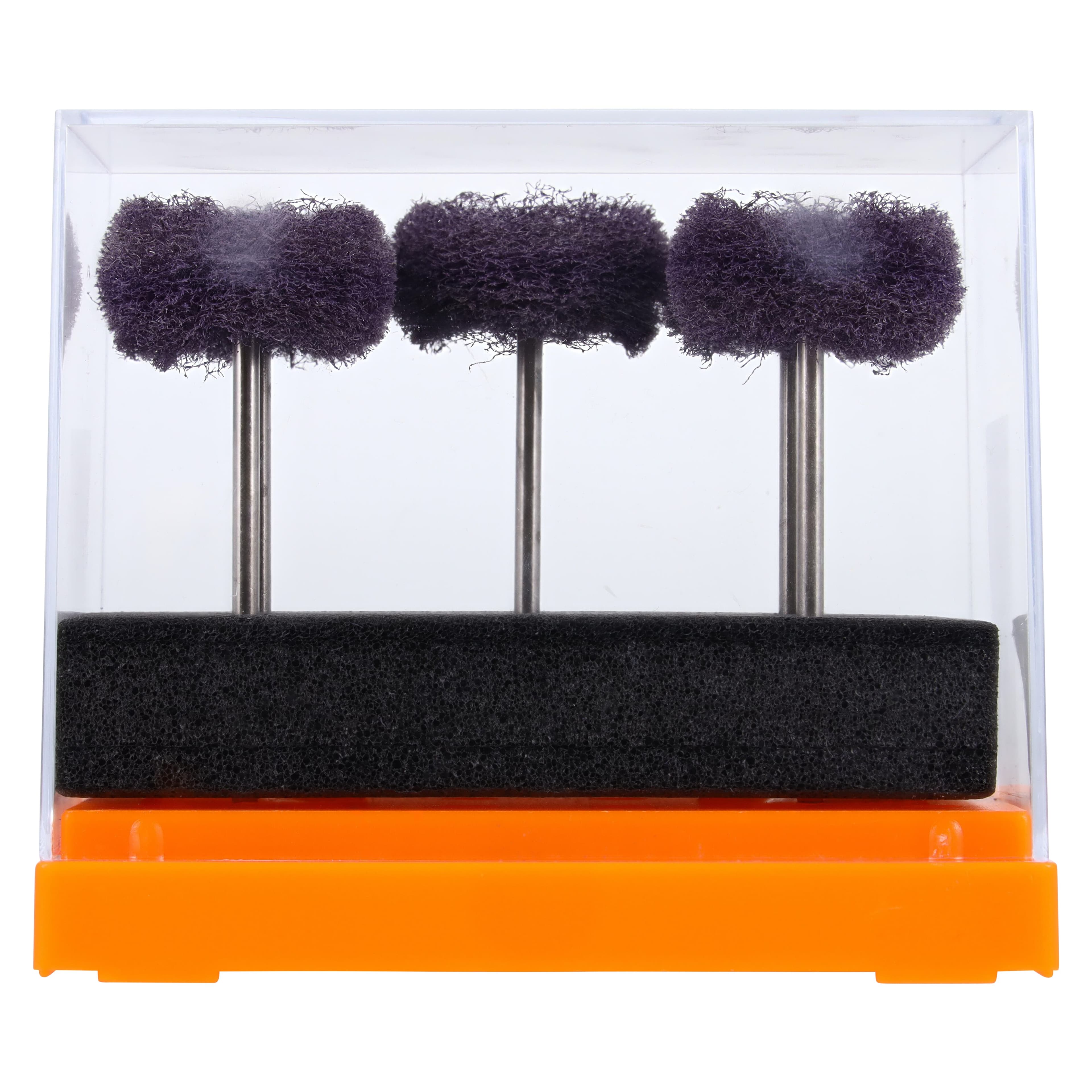 Meisinger Fuzzie Polishing Wheel, Fine Grit, Lilac, 25mm, Handpiece, 5/Pkg, 253F-250-HP thumbnail 4