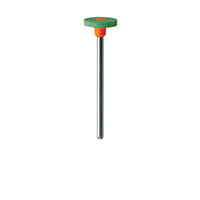 Meisinger #9749-110 Ceramic Polisher Wheel, Coarse Green/Orange, Right Angle, 11.0mm, Pack of 2 - #9749-110 Green/Orange Polisher Small Wheel RA Pack of 2 - Image 1