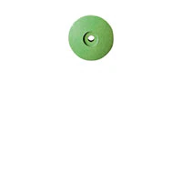 Meisinger 9753G-150 Ceramic Polisher, Knife Edge Wheel, Coarse, Green/Orange, Unmounted, 15.0mm, 1 Each - #9753-150 Green Polisher Small Knife Edge Wheel Unmounted - Image 1