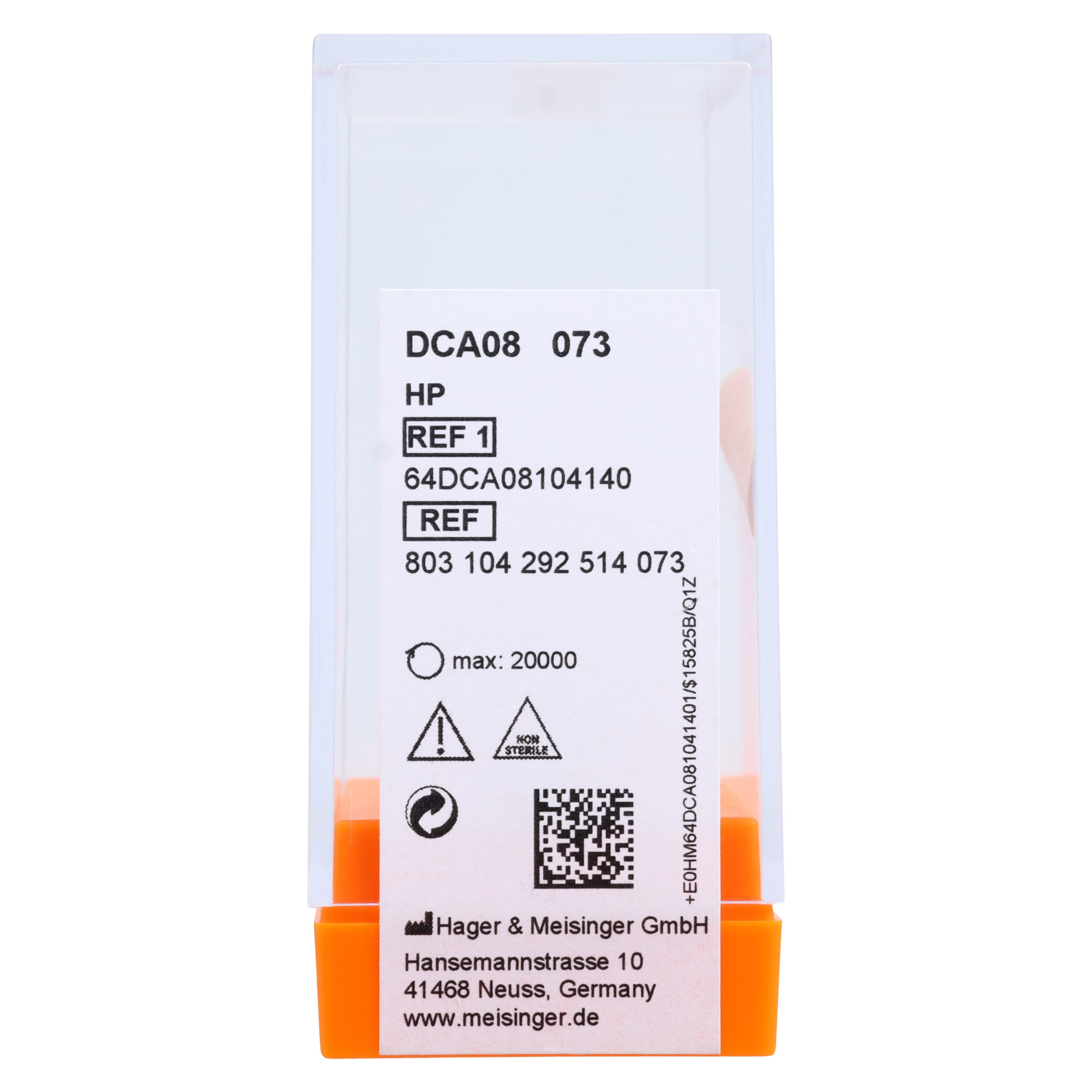 Meisinger DCA08-140-HP-BRN Zirconia Polisher, Flame Shape, Brown Fine Grit, HP Handpiece, 14mm, 1/Pack thumbnail 4