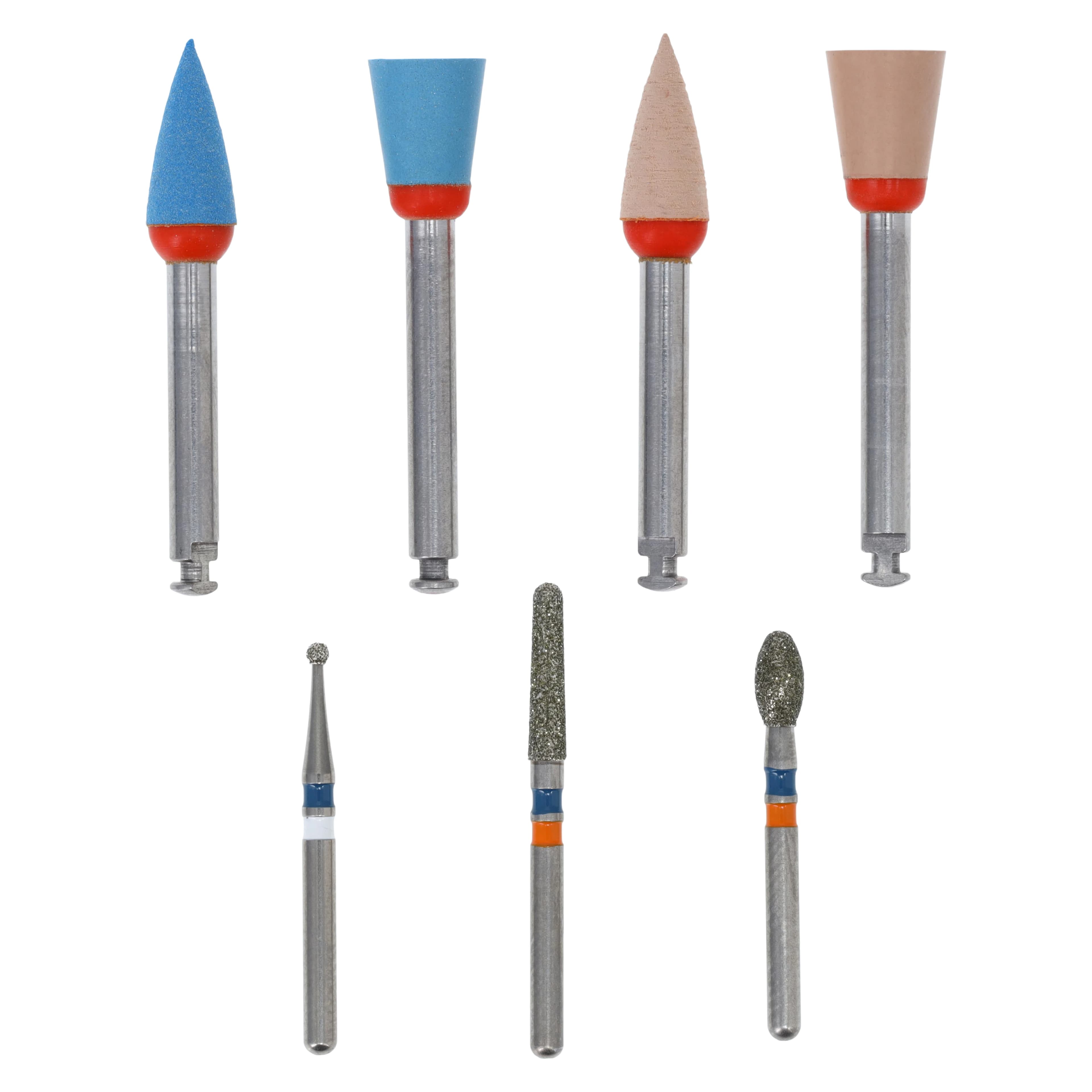 Meisinger LUSTER for Zirconia Intraoral Adjusting and Polishing Kit, 7 Pieces with Bur Block, LUS91 thumbnail 2