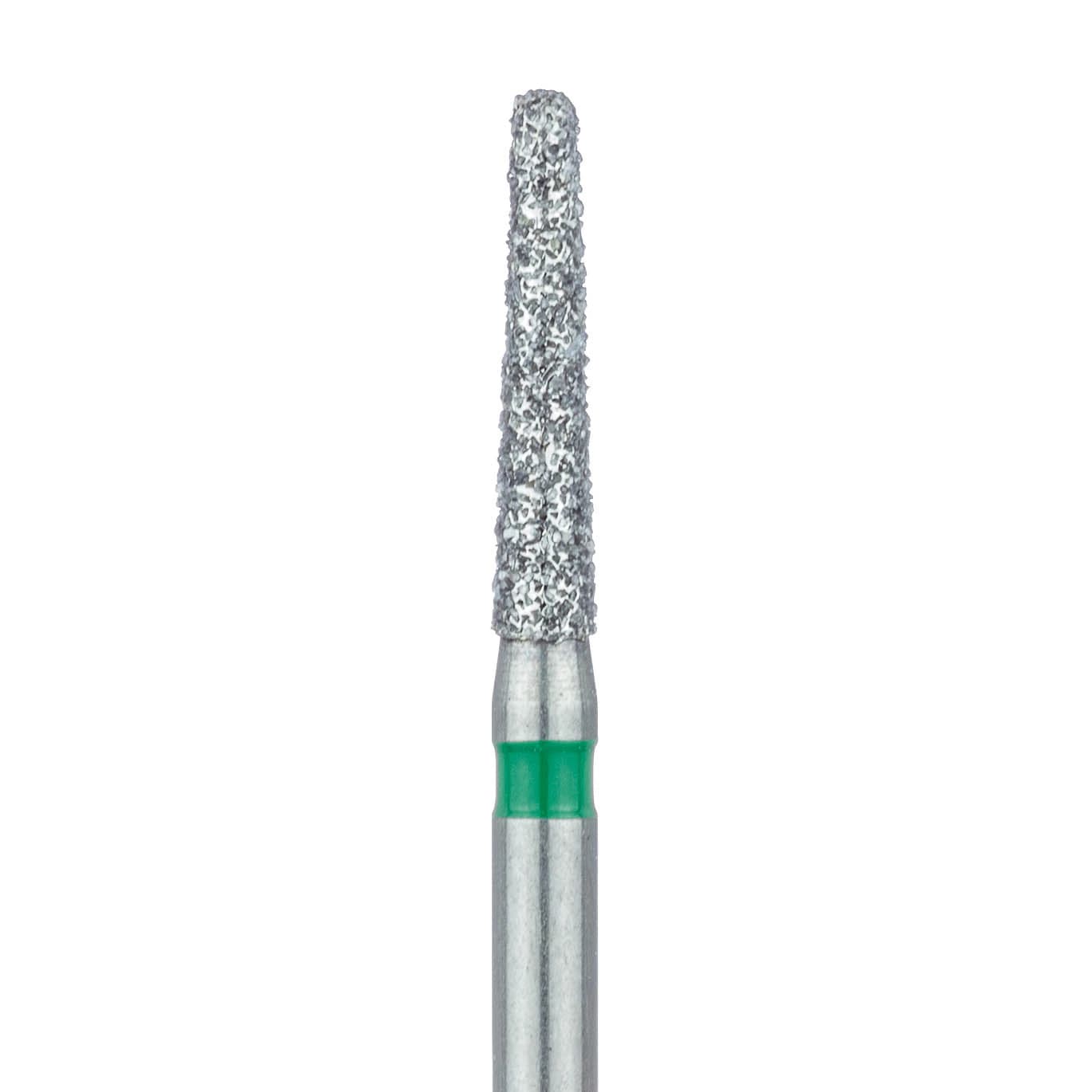 Meisinger Multi-Use Diamond Bur, Friction Grip, Round-End Taper Chamfer, 856G-016, 1.6 mm, Coarse, Green, 5/Pk - Multi-Use Diamond Bur, Friction Grip, Round-End Taper Chamfer, 856G, 1.6 mm, Coarse, Green, 5/Pk, 856G-016-FG - Image 1