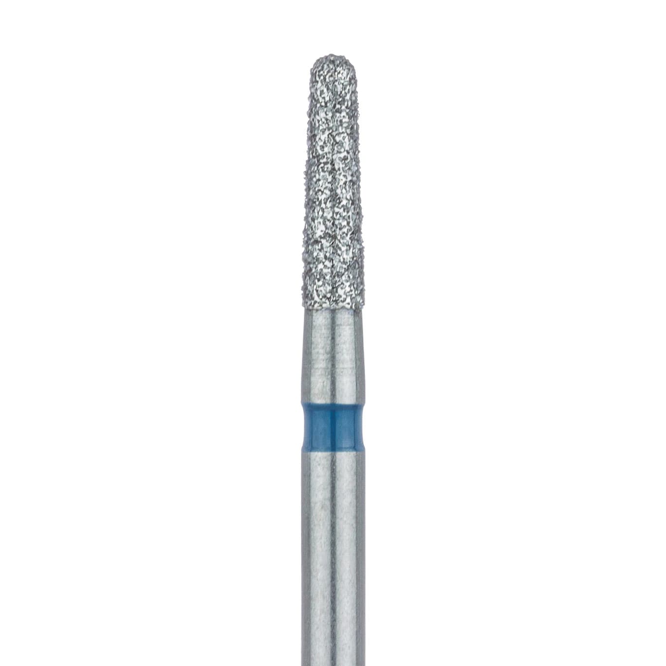 Meisinger 849-016-FG Diamond Bur, Round End Tapered, Medium Grit, Blue Ring, FG, 1.6 mm Head Diameter, 6.0 mm Head Length, 5/Pk - Meisinger Diamonds 849-016-FG Medium 5/Pk - Image 1