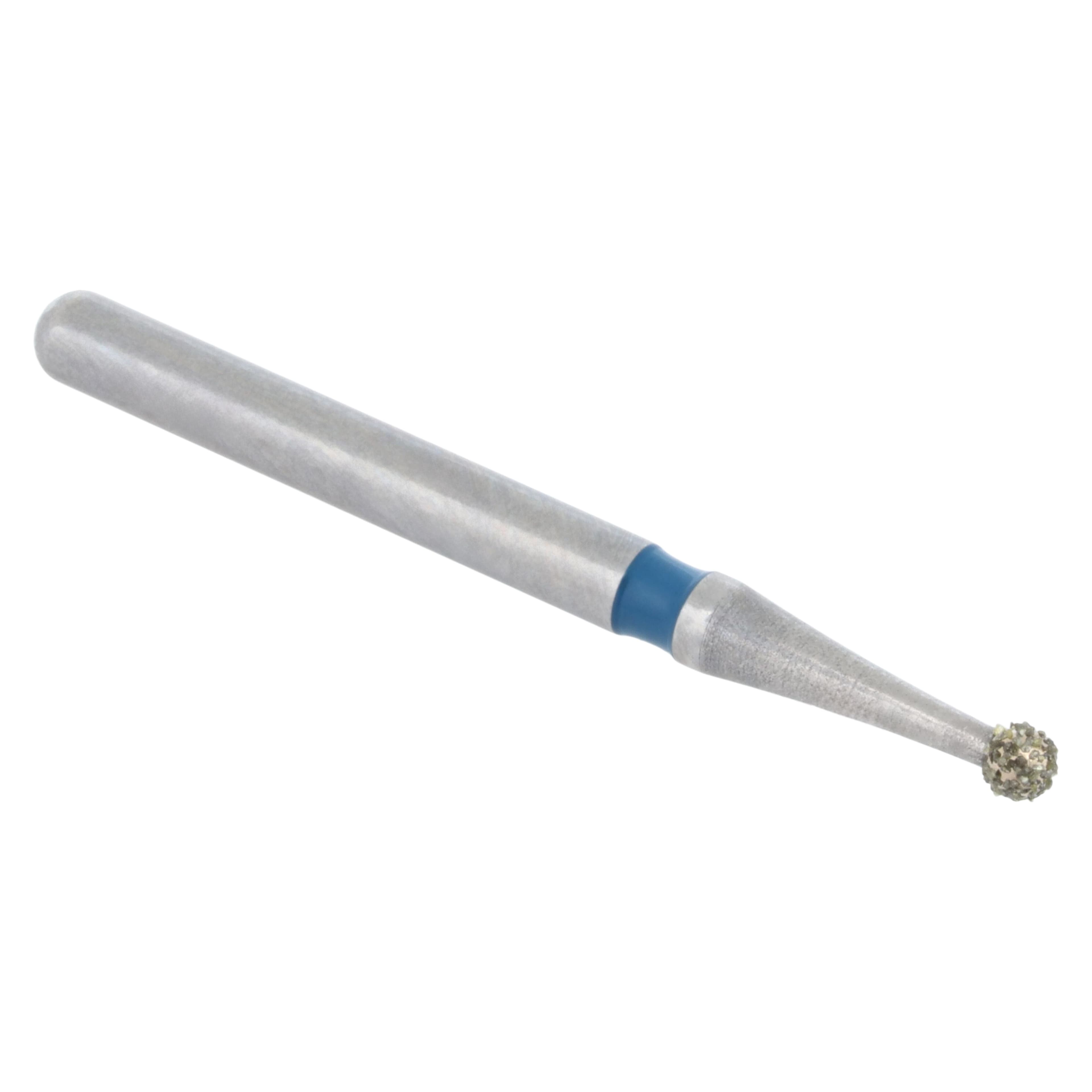 Meisinger Singles Disposable Diamond Bur FG Round 0112M, Medium Grit, 1.2mm, Blue Ring, Sterile, 25/Bx thumbnail 3