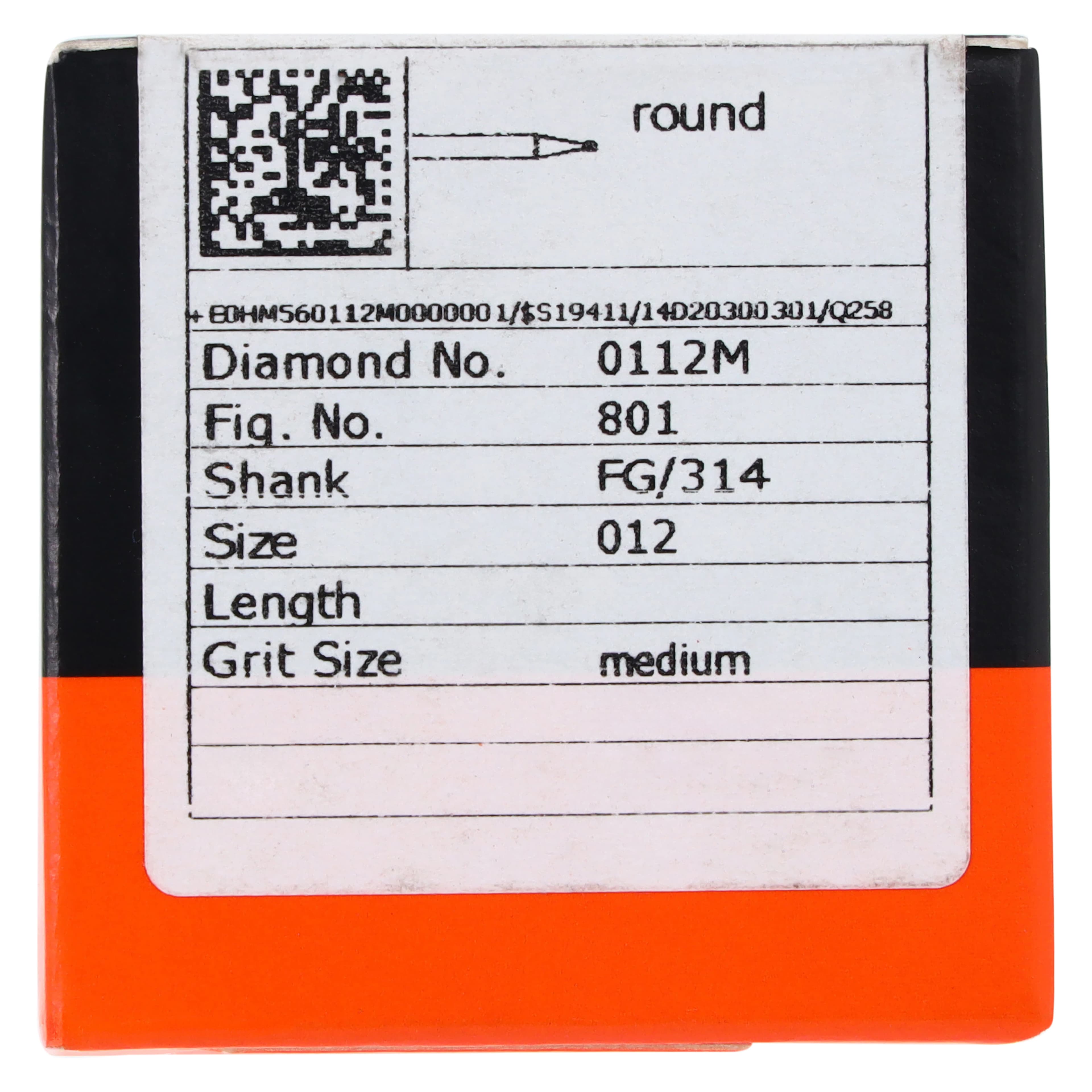 Meisinger Singles Disposable Diamond Bur FG Round 0112M, Medium Grit, 1.2mm, Blue Ring, Sterile, 25/Bx thumbnail 5