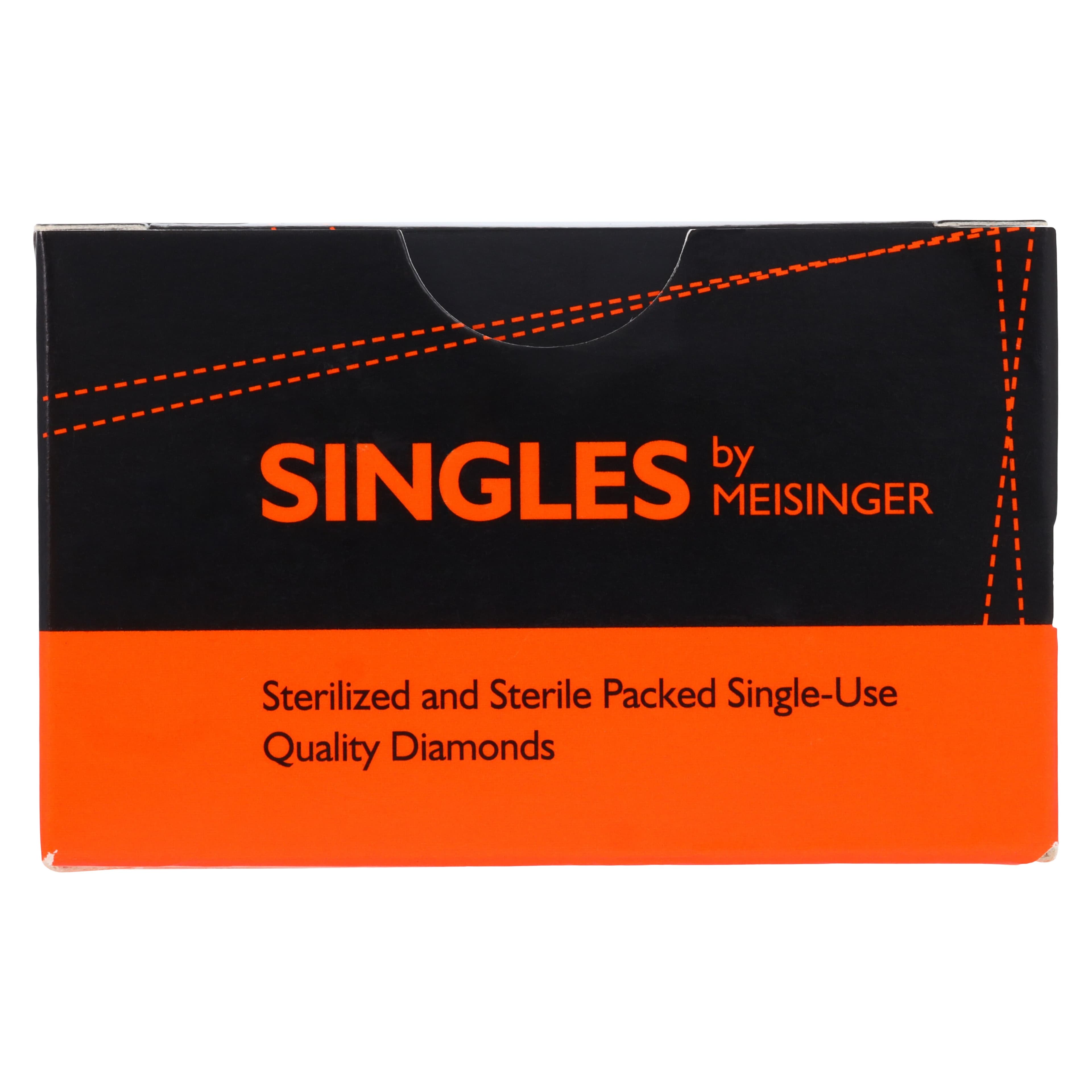 Meisinger Singles Disposable Diamond Bur FG Round 0112M, Medium Grit, 1.2mm, Blue Ring, Sterile, 25/Bx thumbnail 7