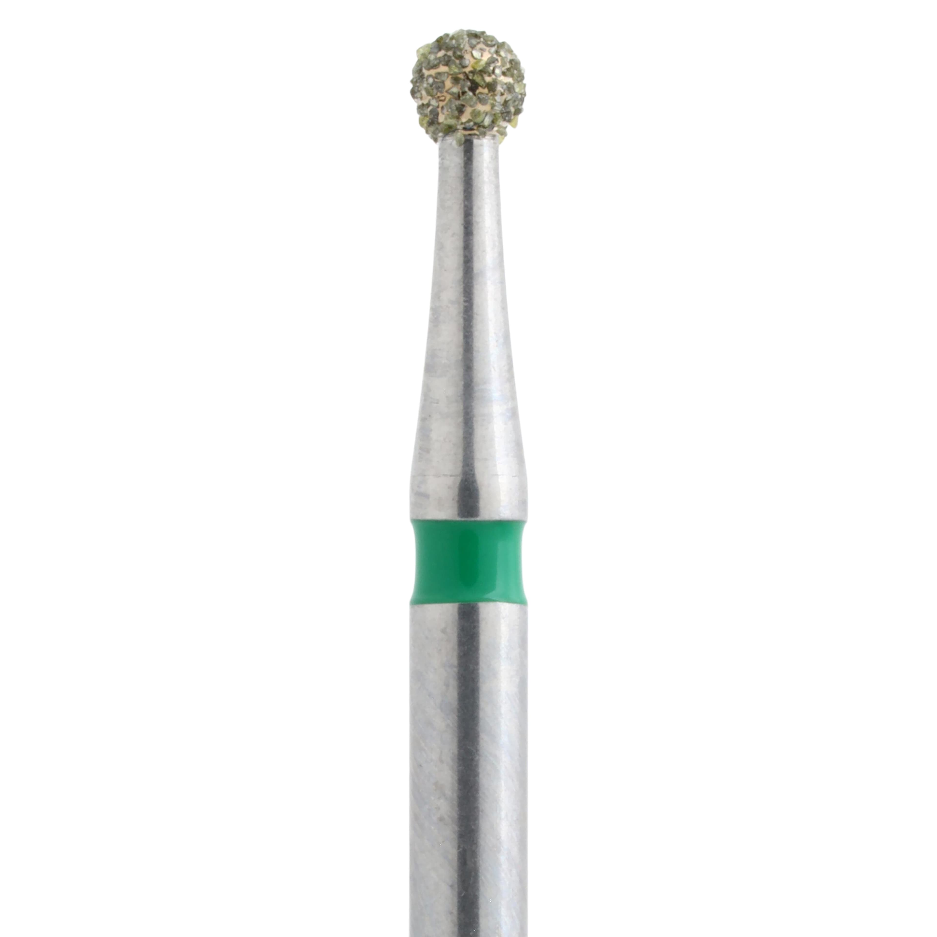 Meisinger Singles Disposable Diamond Bur, FG, Round, #0116C, 1.6 mm, Coarse, Green, 25/Pk thumbnail 2