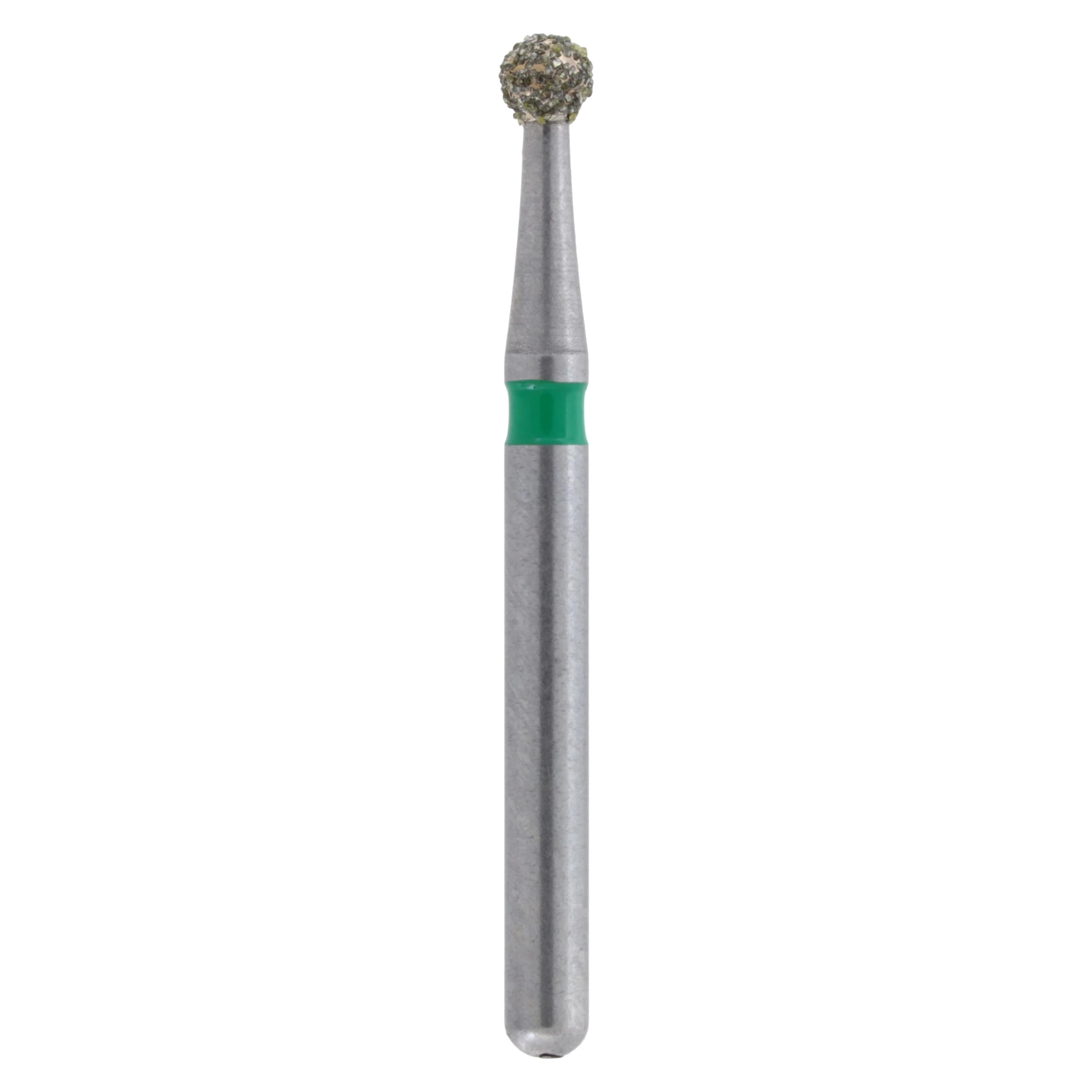 Meisinger Singles Disposable Diamond Bur, FG, Round, #0118C, 1.8 mm, Coarse, Green, 25/Pk - Meisinger Single-Use Sterile Diamond Burs, FG, Round, # 0118C, 1.8 mm, Coarse, Green, 25/Pk - Image 1