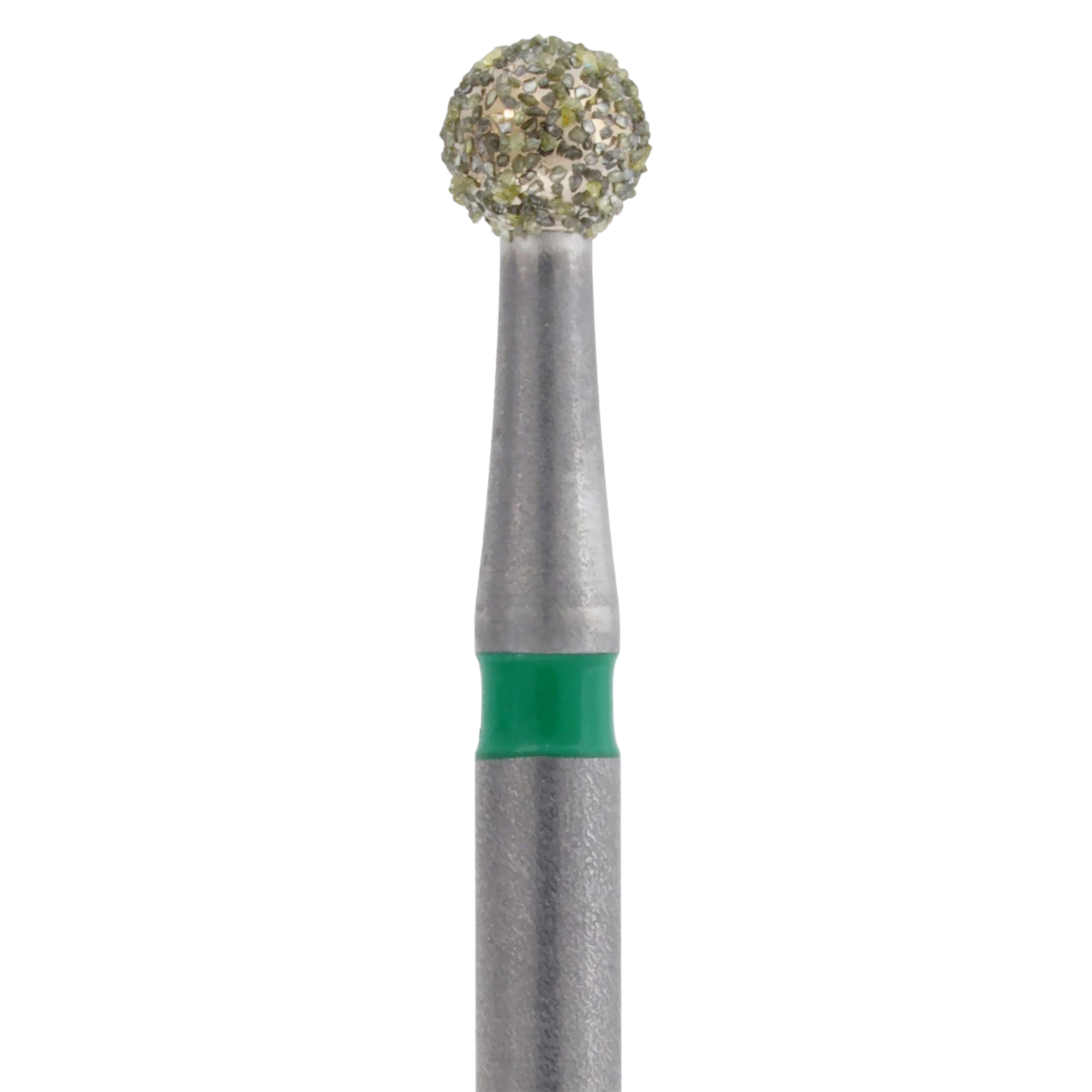Meisinger Single-Use Sterile Diamond Burs, FG, Round, #0123C, 2.3 mm, Coarse, Green, 25/Pk thumbnail 2
