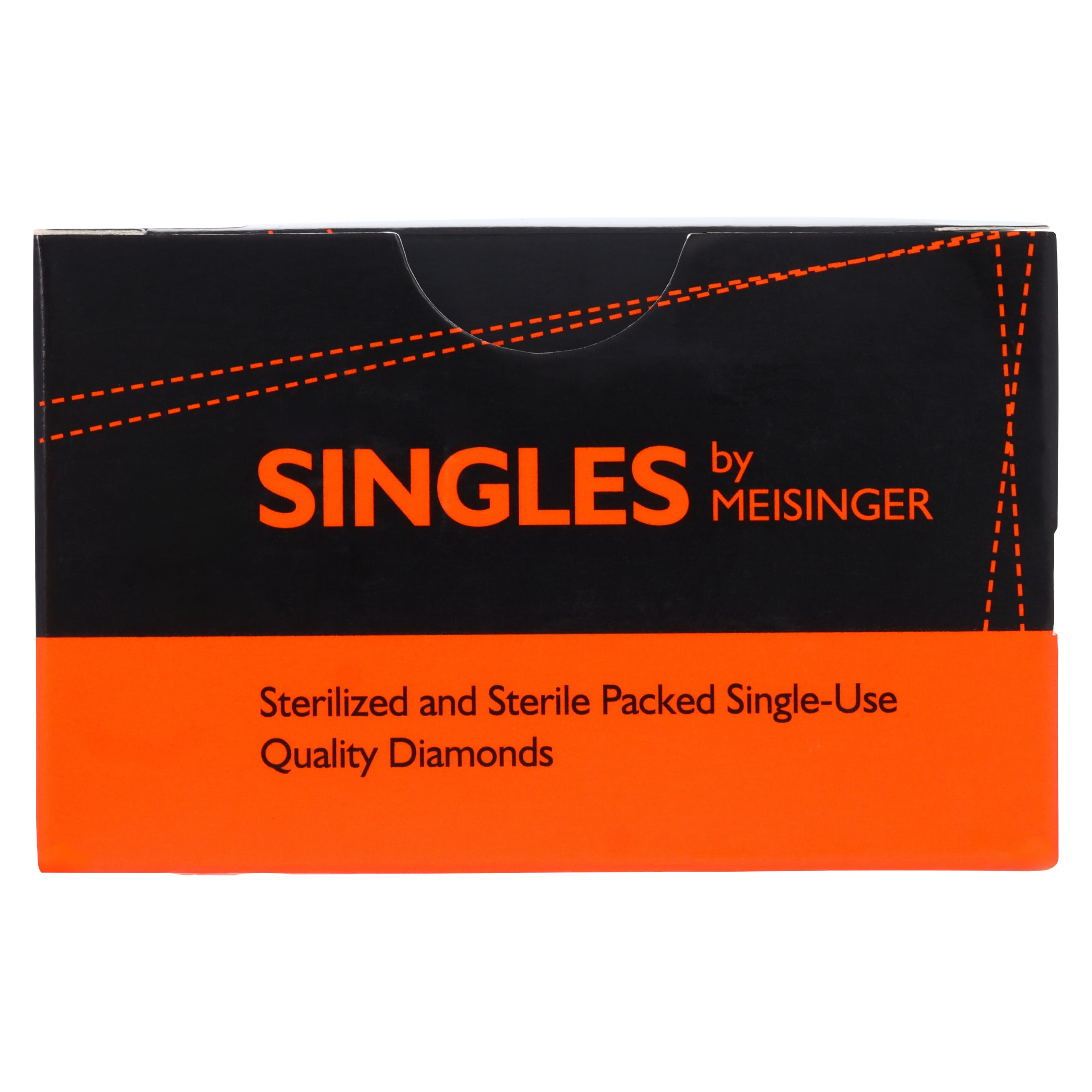 Meisinger Single-Use Sterile Diamond Bur, Friction Grip, Round, #0123F, 2.3 mm, Fine, Red, 25/Pk thumbnail 7