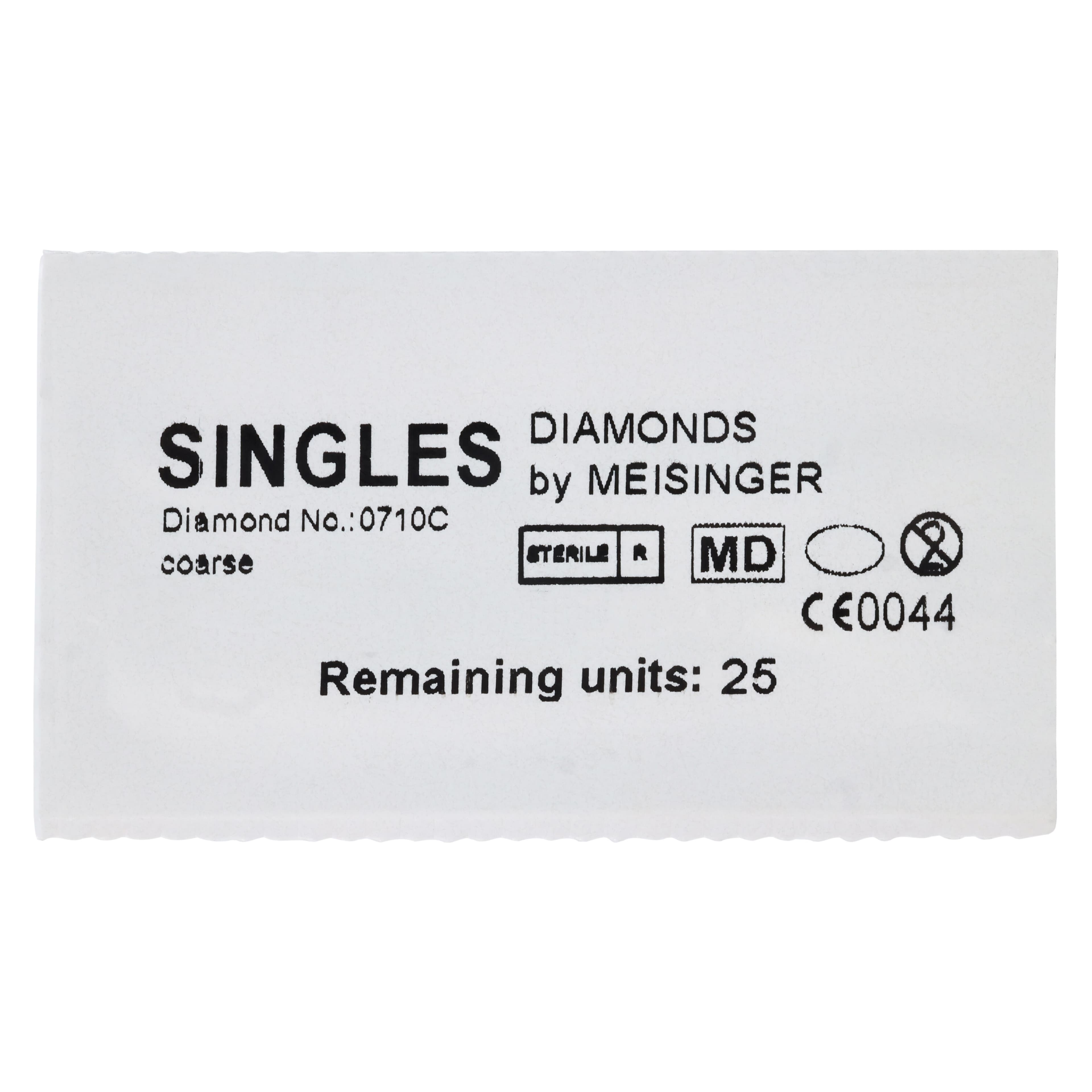 Meisinger Single-Use Sterile Diamond Bur, FG, Cylinder Flat End, #0710C, 1.0 mm, Coarse, Green, 25/Pk thumbnail 9