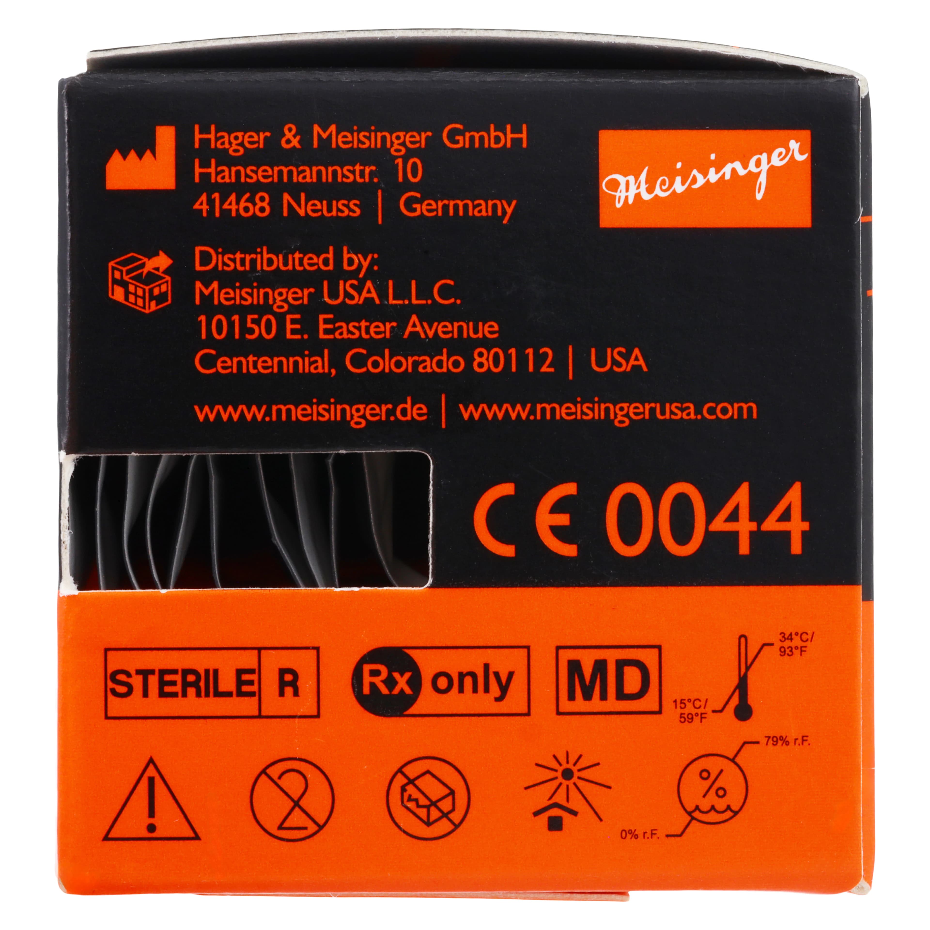 Meisinger Single-Use Sterile Diamond Burs, FG, Cylinder Flat End, #0710M, 1.0 mm, Medium, Blue, 25/Pk thumbnail 7