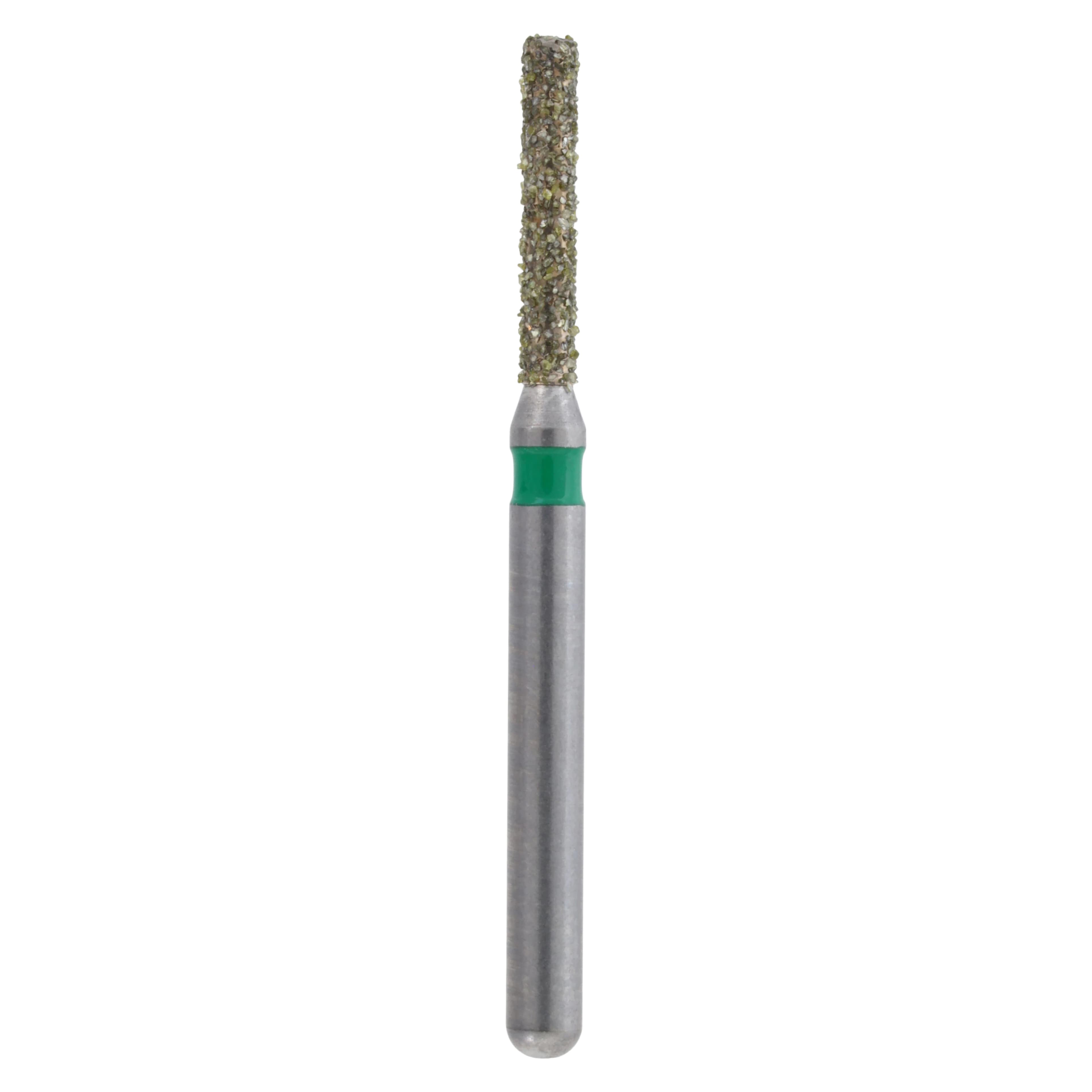 Meisinger Single-Use Sterile Diamond Burs, FG, Cylinder Flat End, #0712.7C, 1.2 mm Diameter, 7.0 mm Length, Coarse, Green, 25/Pk - Meisinger Single-Use Sterile Diamond Burs, FG, Cylinder Flat End, # 0712.7C, 1.2 mm, Coarse, Green, 25/Pk - Image 1
