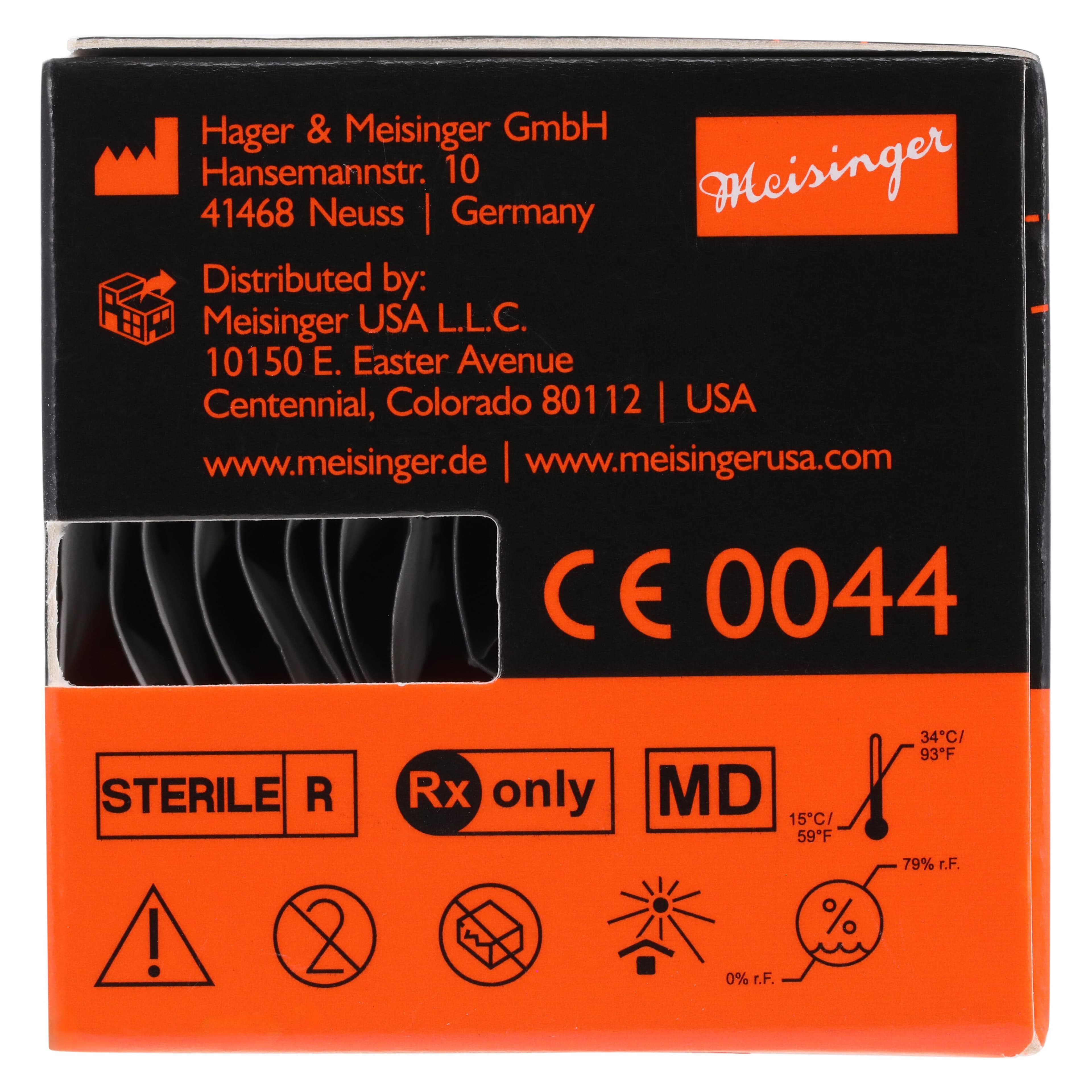 Meisinger Single-Use Sterile Diamond Bur, Friction Grip, Tapered Round Edge, 0816.8C, 1.6 mm Head Diameter, Extra Coarse, Black, 25/Pk thumbnail 6