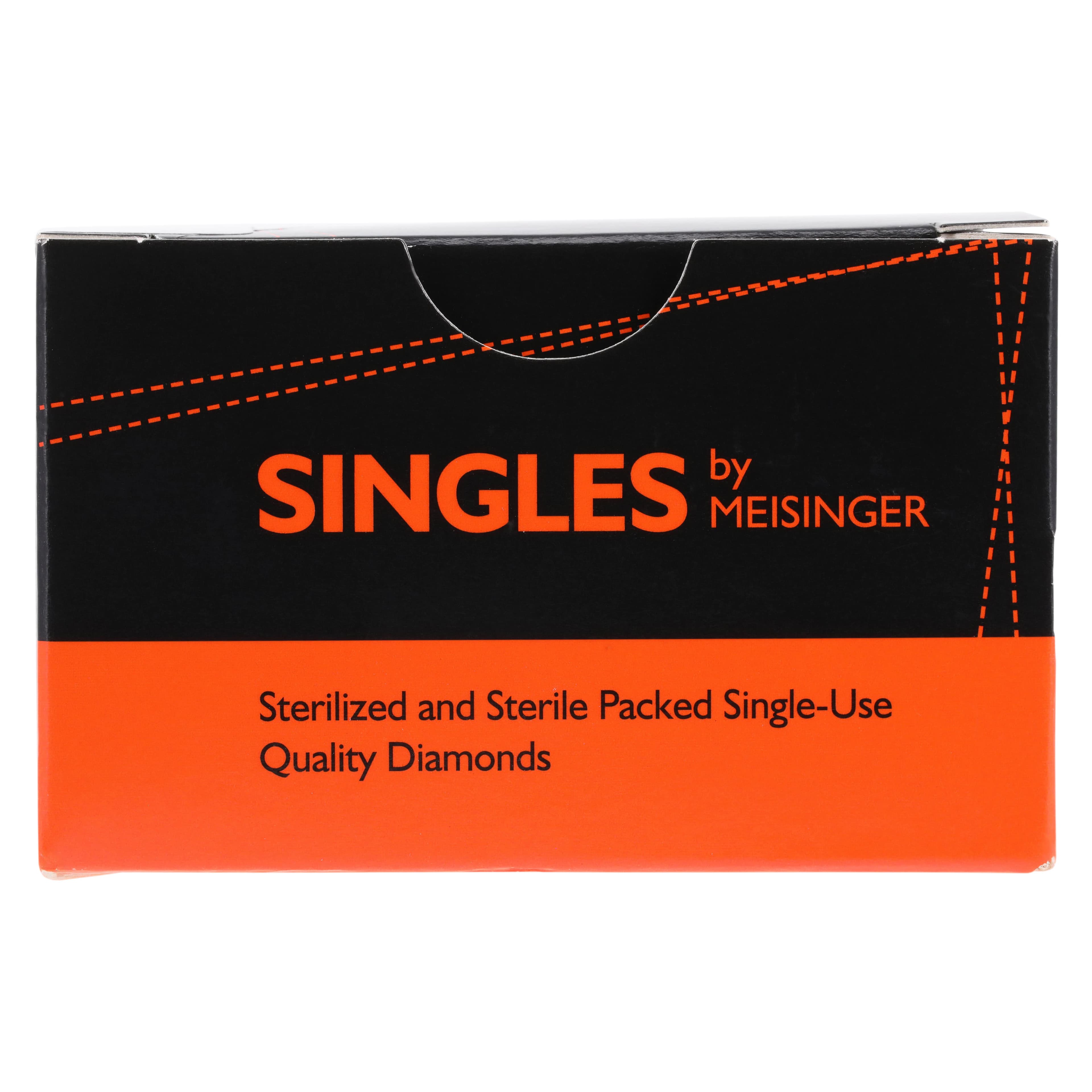 Meisinger Single-Use Sterile Diamond Bur, Friction Grip, Tapered Round Edge, 0816.8C, 1.6 mm Head Diameter, Extra Coarse, Black, 25/Pk thumbnail 8