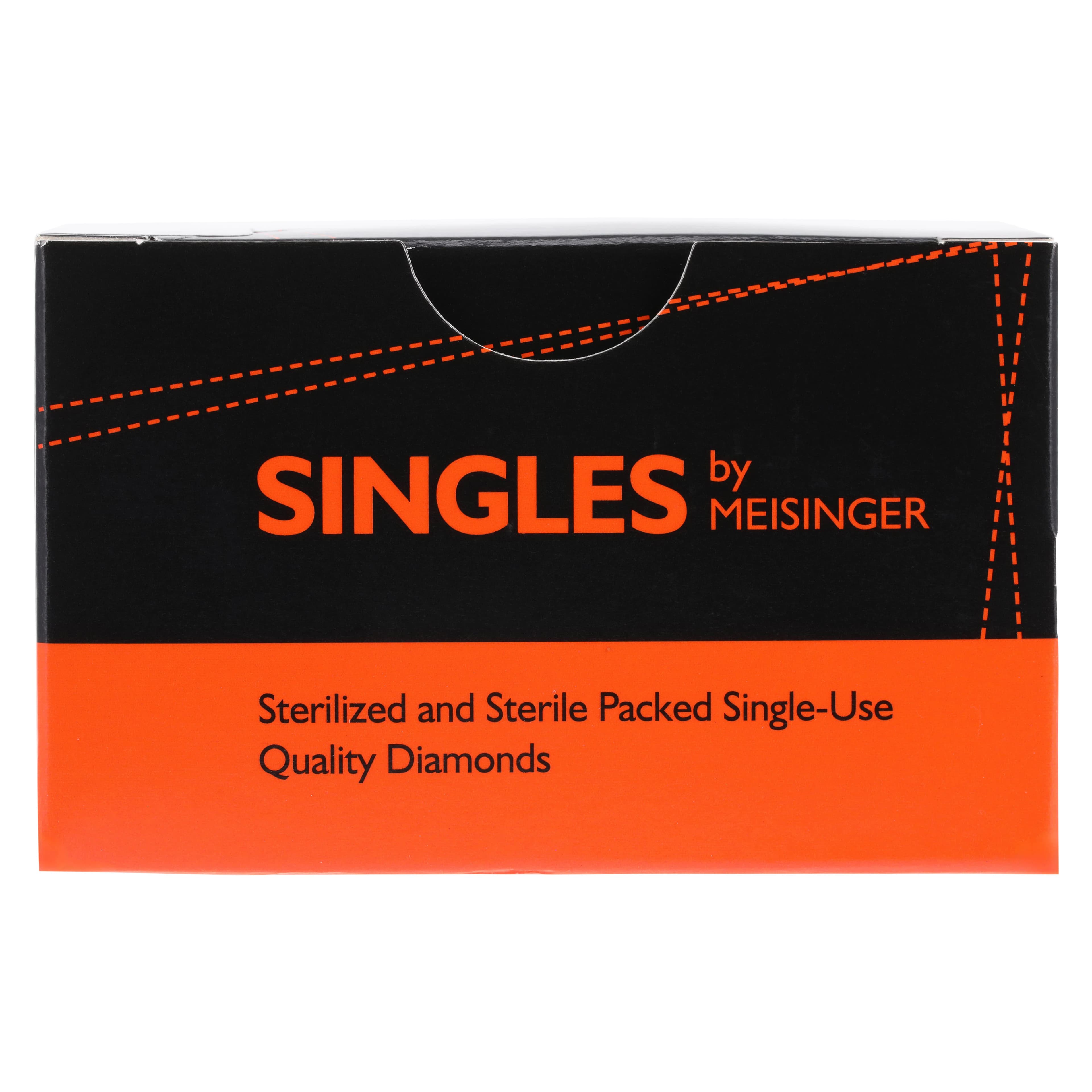Meisinger Singles Disposable Diamond Bur FG, Flat End Taper, Coarse, #0914.8C, 1.4mm, 25/Pk thumbnail 7
