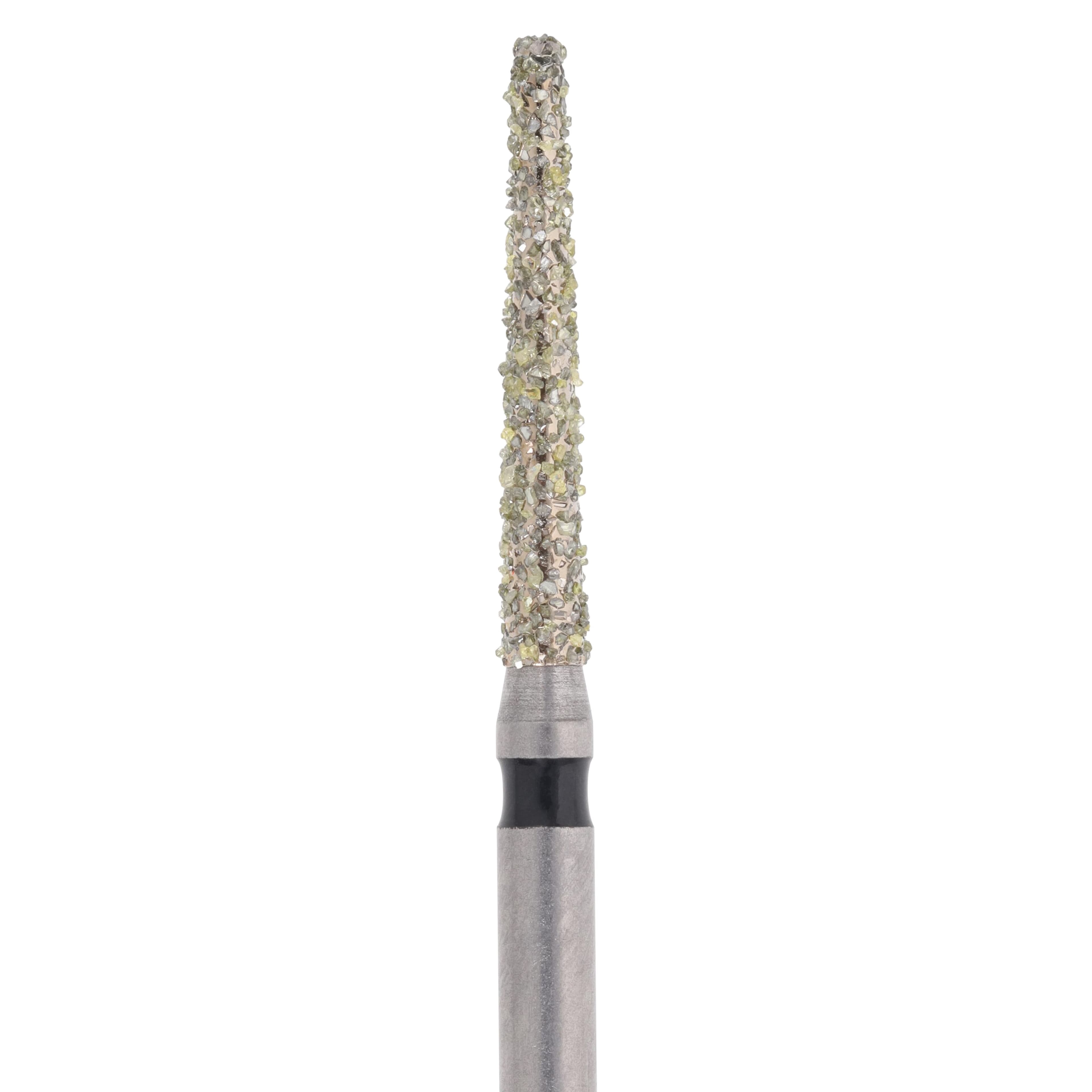 Meisinger Singles Disposable Diamond Bur FG, Flat End Taper 0916.10C, Super Coarse (Black), 1.6mm Head, 10mm Length, 25/Pack thumbnail 2