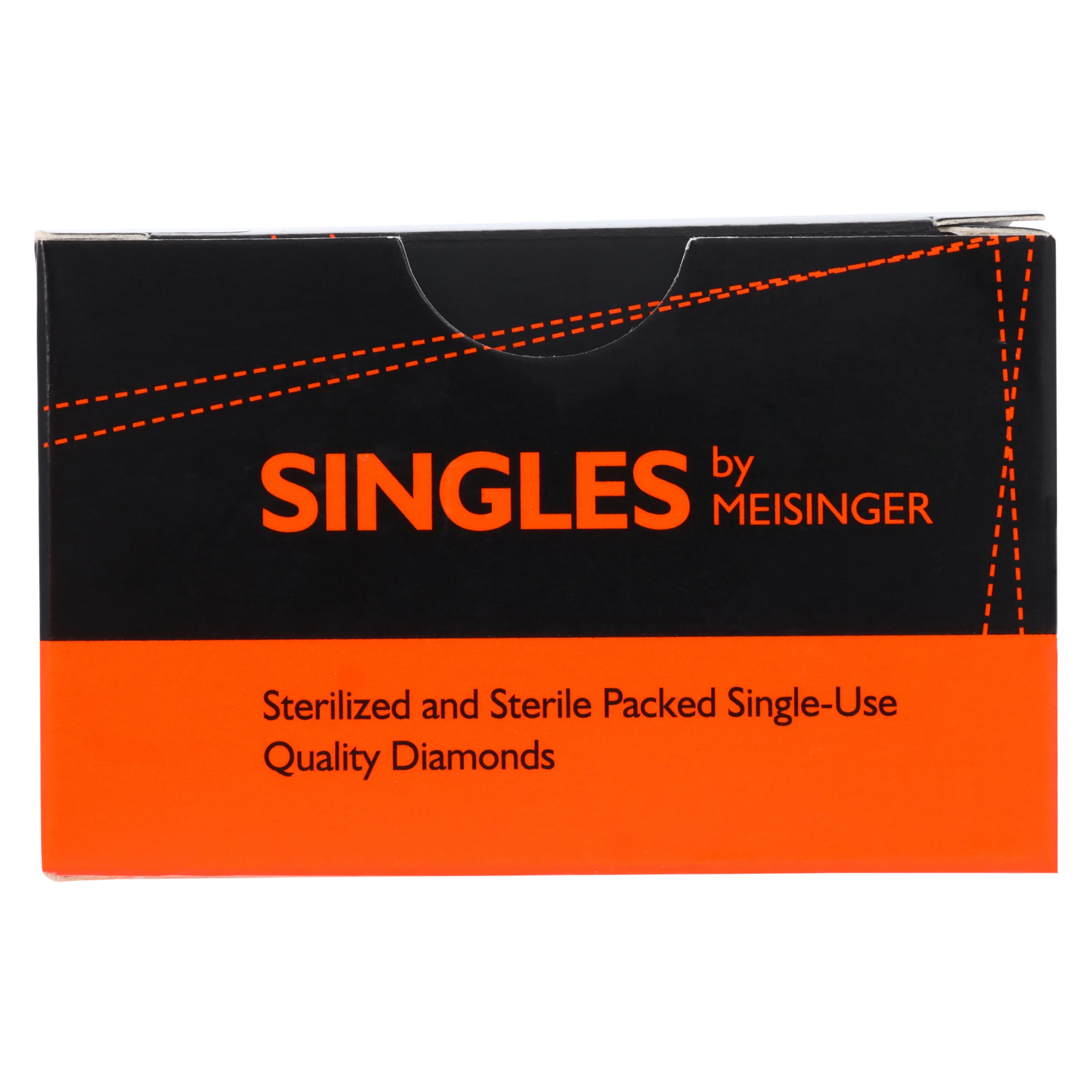 Meisinger Single-Use Sterile Diamond Bur, Friction Grip, Tapered Flat End, 0916.8C, 1.6 mm, Coarse, Green, 25/Pk thumbnail 7