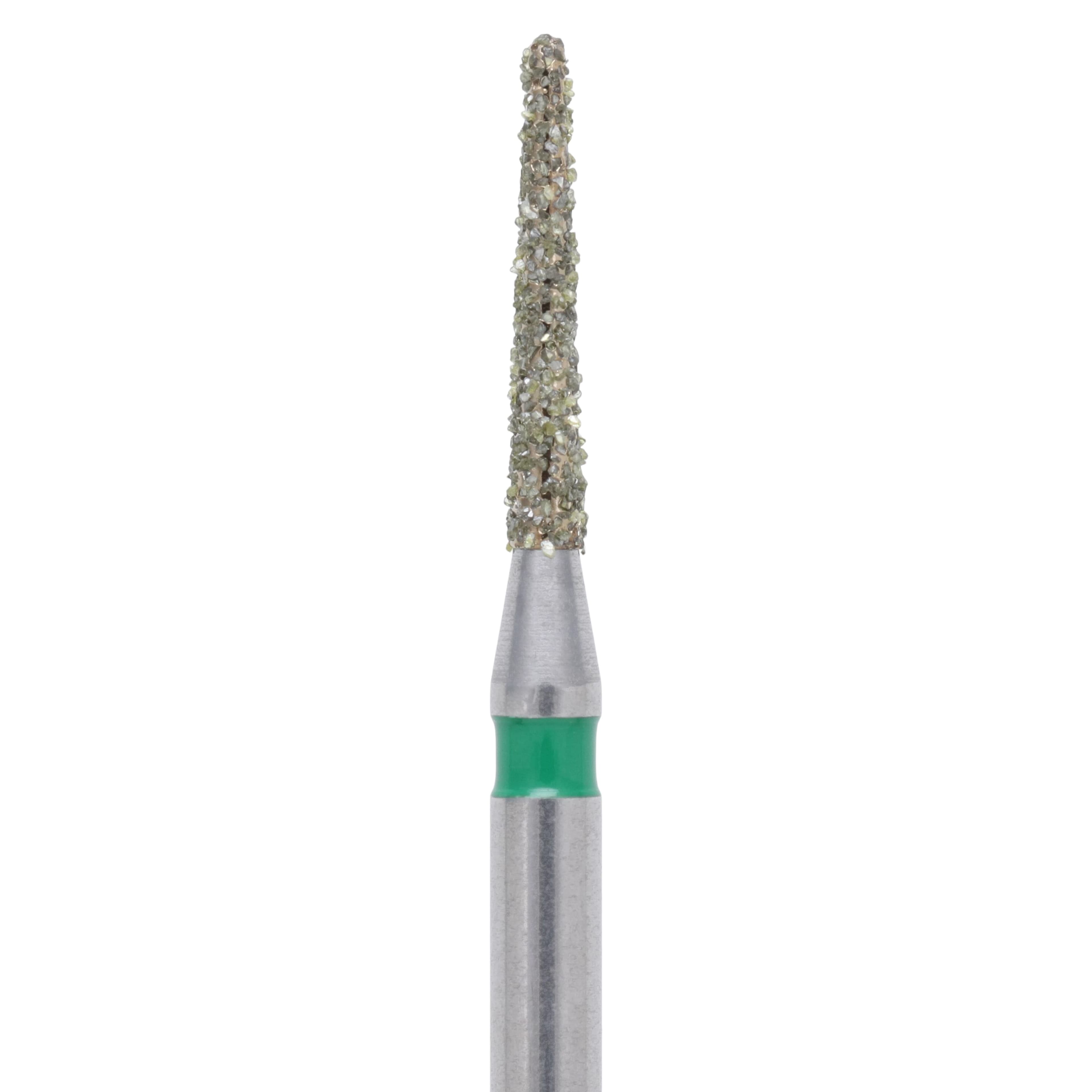 Meisinger Singles Disposable Diamond Bur FG, Round End Taper #1112.7C, Coarse, 1.2mm Diameter, 7.0mm Length, Green Ring, Sterile, 25/Bx thumbnail 2