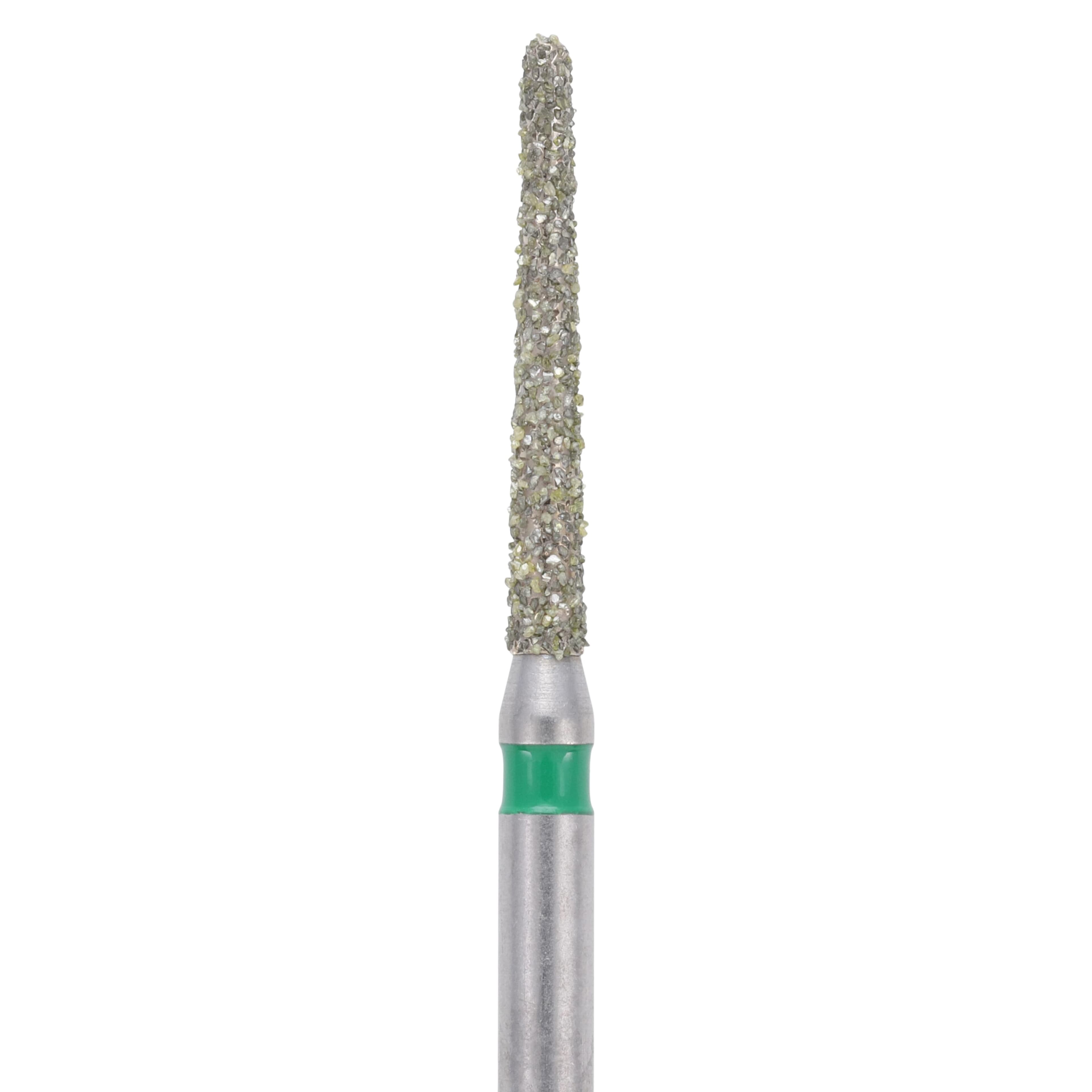 Meisinger Single-Use Sterile Diamond Bur, Friction Grip, Tapered Round End, Coarse, Green, 1.4 mm, 25/Pk, #1114.10C thumbnail 2
