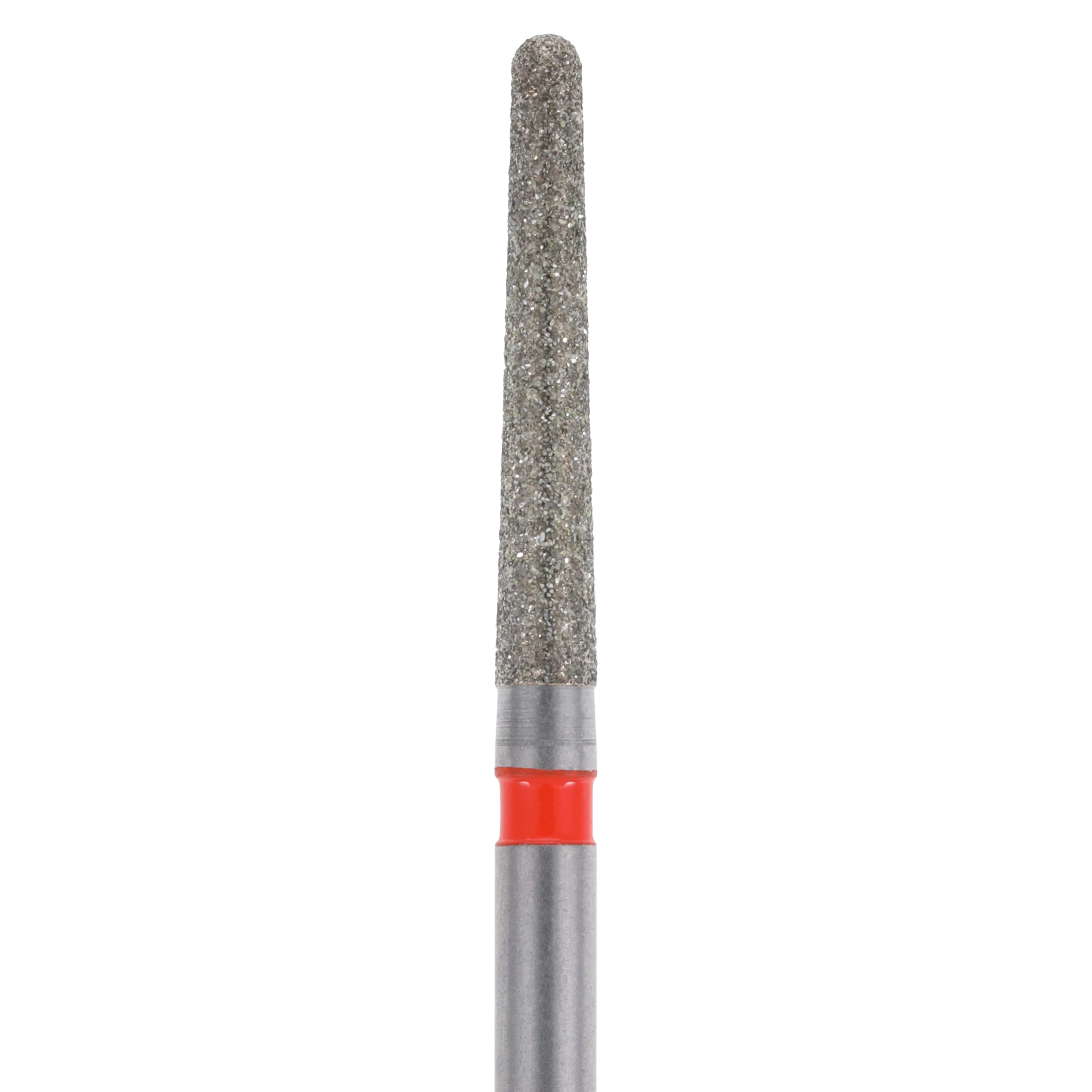 Meisinger Single-Use Sterile Diamond Bur, FG, Tapered Round End, #1116.10F, 1.6 mm, Fine, Red, 25/Pk thumbnail 2