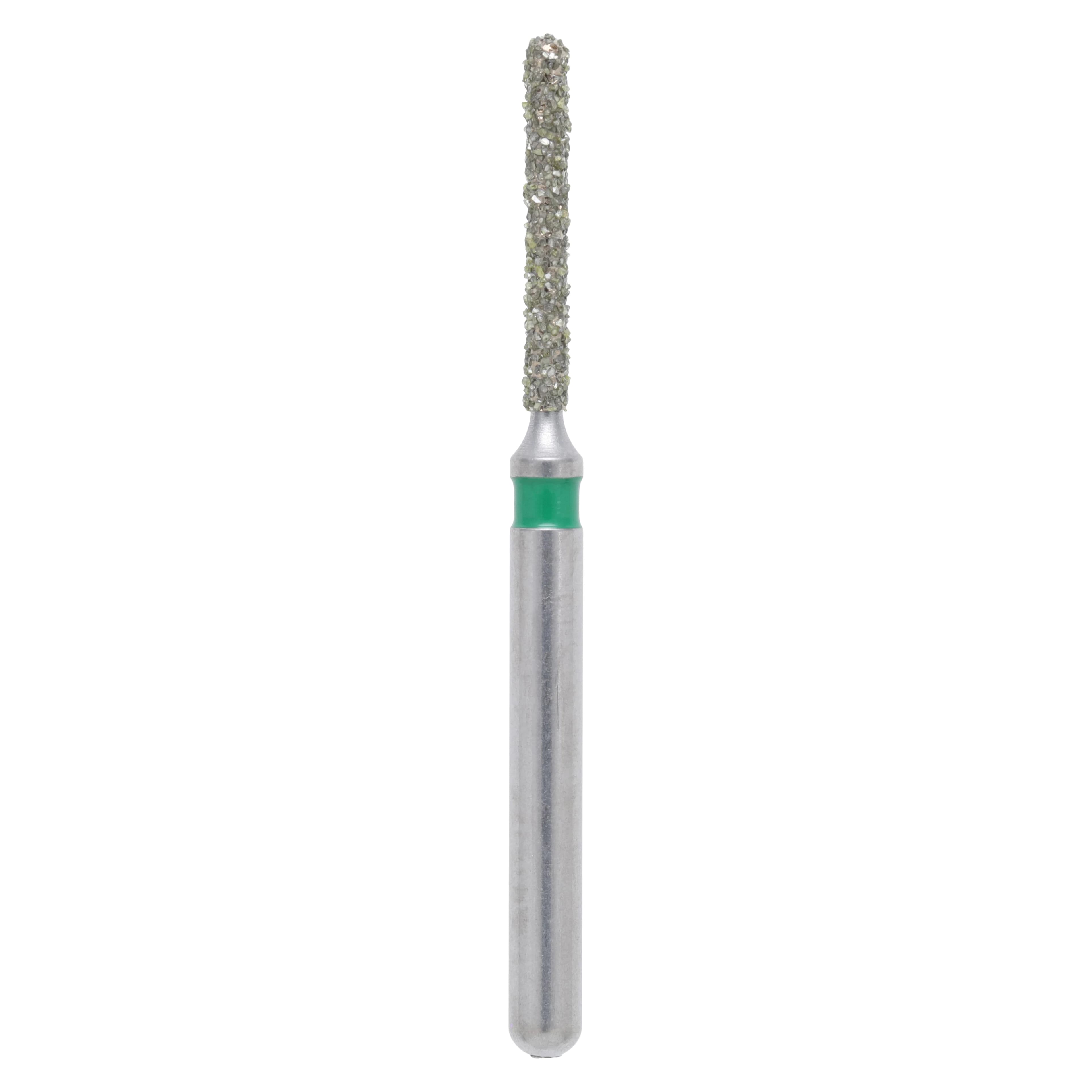 Meisinger Single-Use Sterile Diamond Burs, FG, Cylinder Round End, #1210.7C, 1.0 mm, Coarse, Green, 25/Pk - Meisinger Single-Use Sterile Diamond Burs, FG, Cylinder Round End, # 1210.7C, 1.0 mm, Coarse, Green, 25/Pk - Image 1