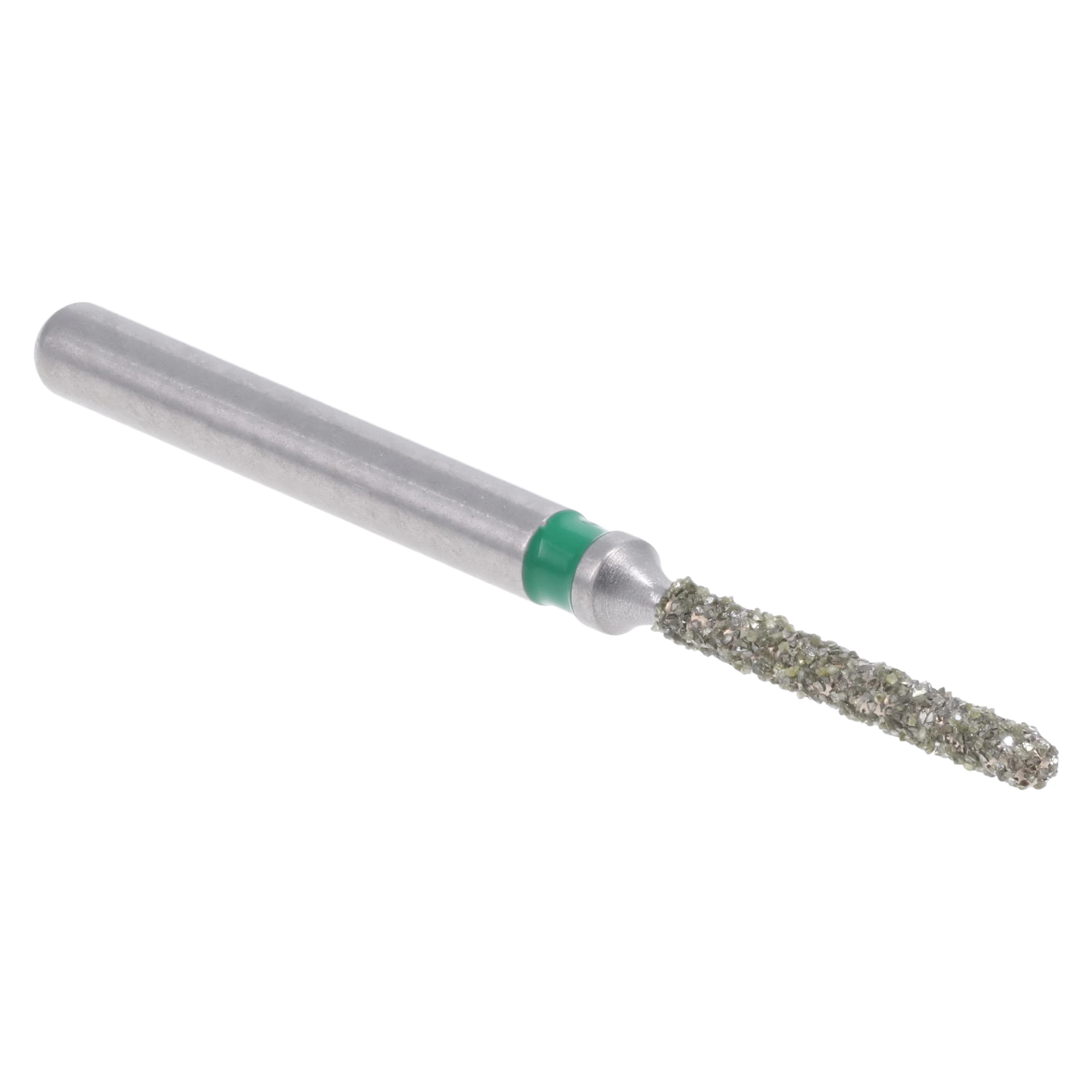 Meisinger Single-Use Sterile Diamond Burs, FG, Cylinder Round End, #1210.7C, 1.0 mm, Coarse, Green, 25/Pk thumbnail 3
