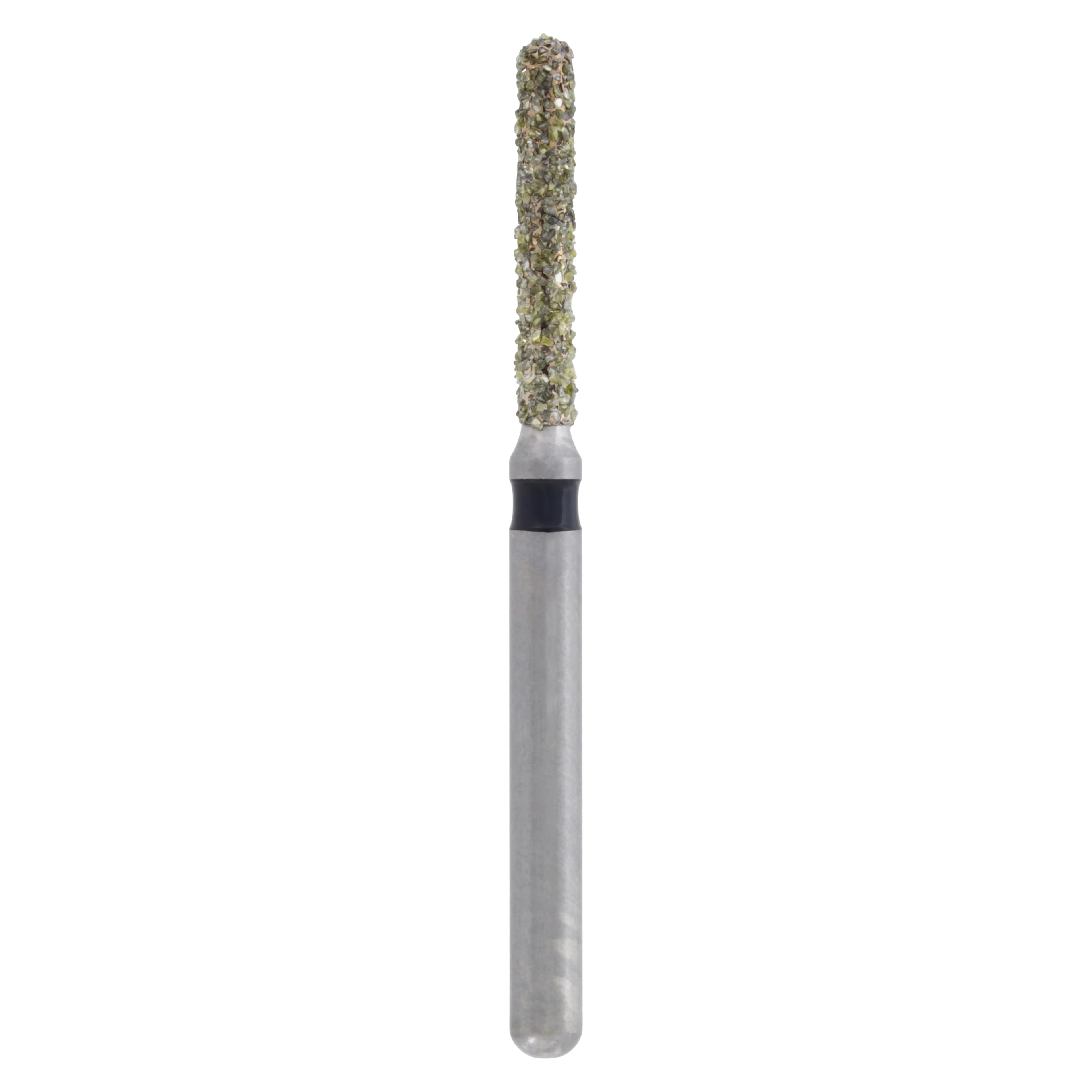 Meisinger Single-Use Sterile Diamond Burs, FG, Cylinder Round End, #1214.8C, 1.4 mm, Super Coarse, Black, 25/Pk - Meisinger Single-Use Sterile Diamond Burs, FG, Cylinder Round End, # 1214.8C, 1.4 mm, Coarse, Green, 25/Pk - Image 1