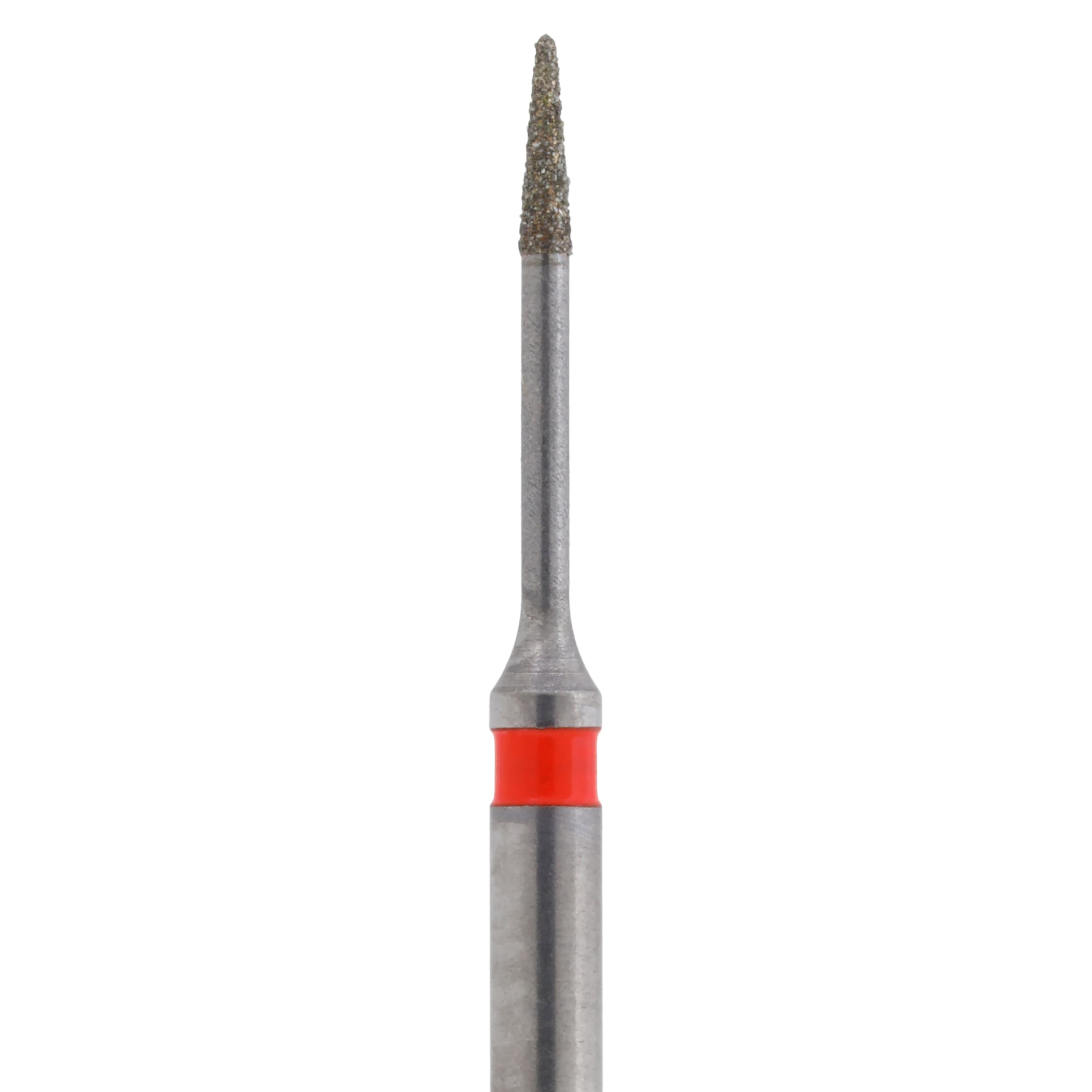Meisinger Single-Use Sterile Diamond Bur, FG, Needle, #1310.3F, 0.8 mm, Fine, Red, 25/Pk thumbnail 2