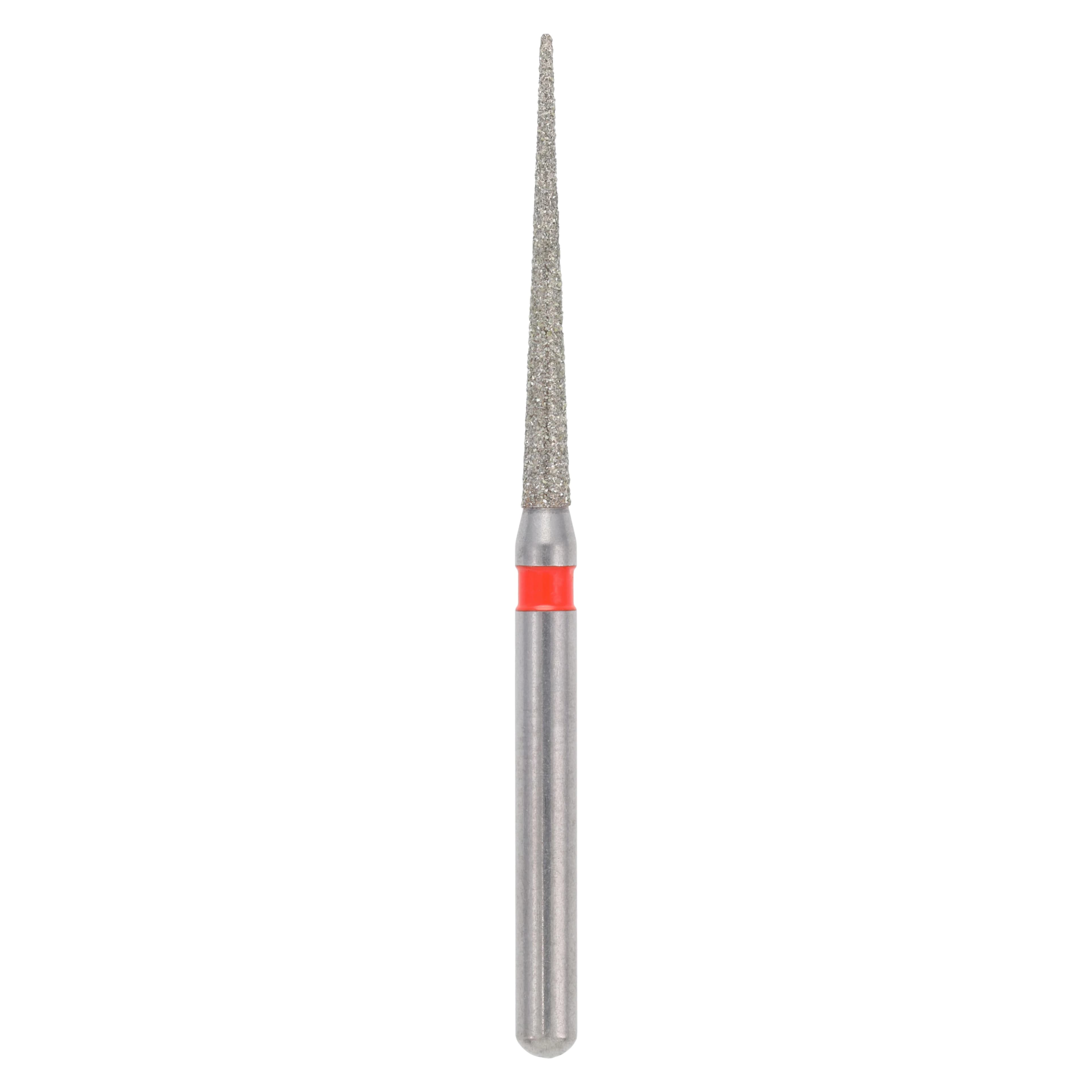 Meisinger Singles Single-Use Sterile Diamond Bur, FG, Extra Long Needle, #1312.11F, 1.2 mm, Fine, Red, 25/Pk - Meisinger Single-Use Sterile Diamond Burs, FG, Needle, # 1312.11F, 1.2 mm, Fine, Red, 25/Pk - Image 1