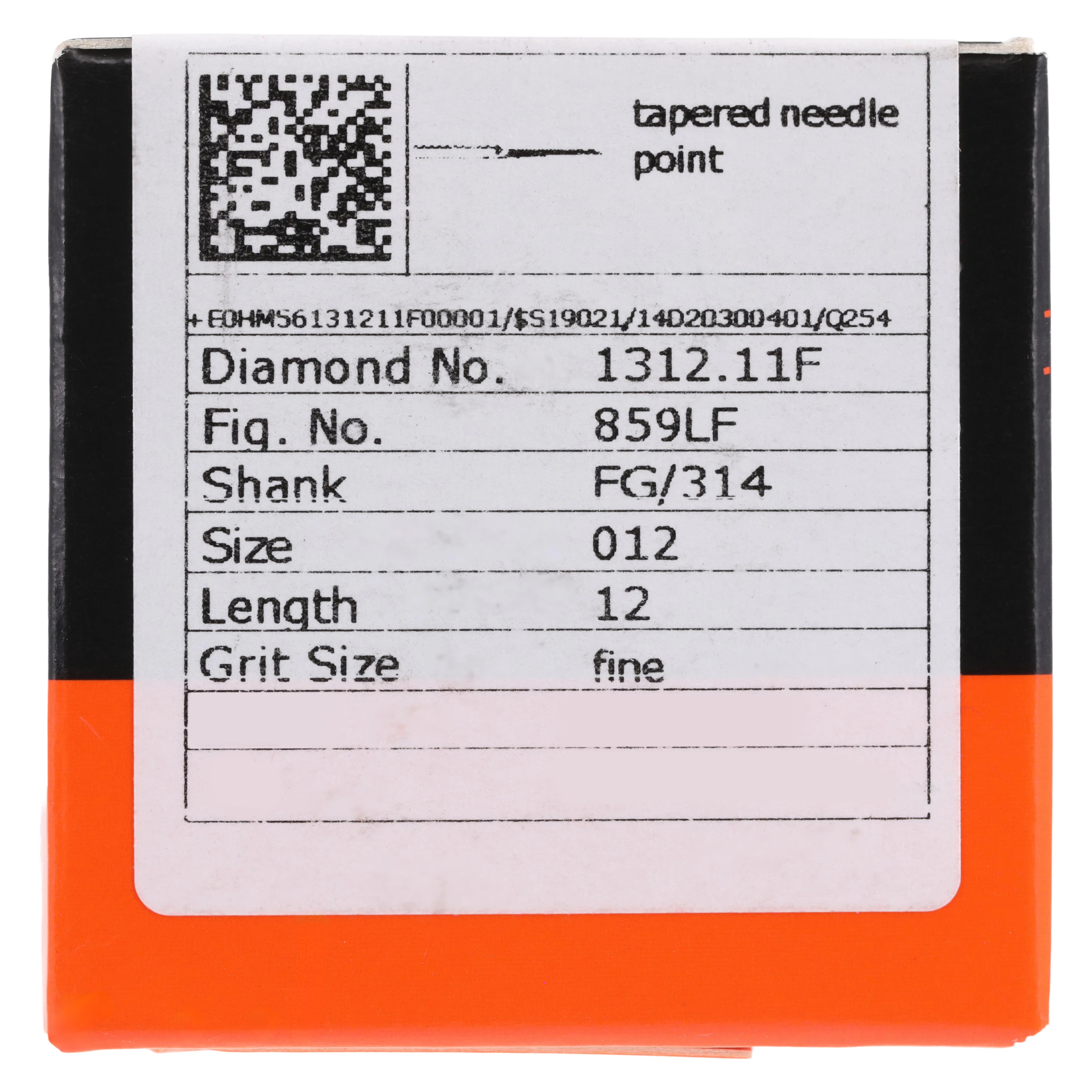 Meisinger Singles Single-Use Sterile Diamond Bur, FG, Extra Long Needle, #1312.11F, 1.2 mm, Fine, Red, 25/Pk thumbnail 5