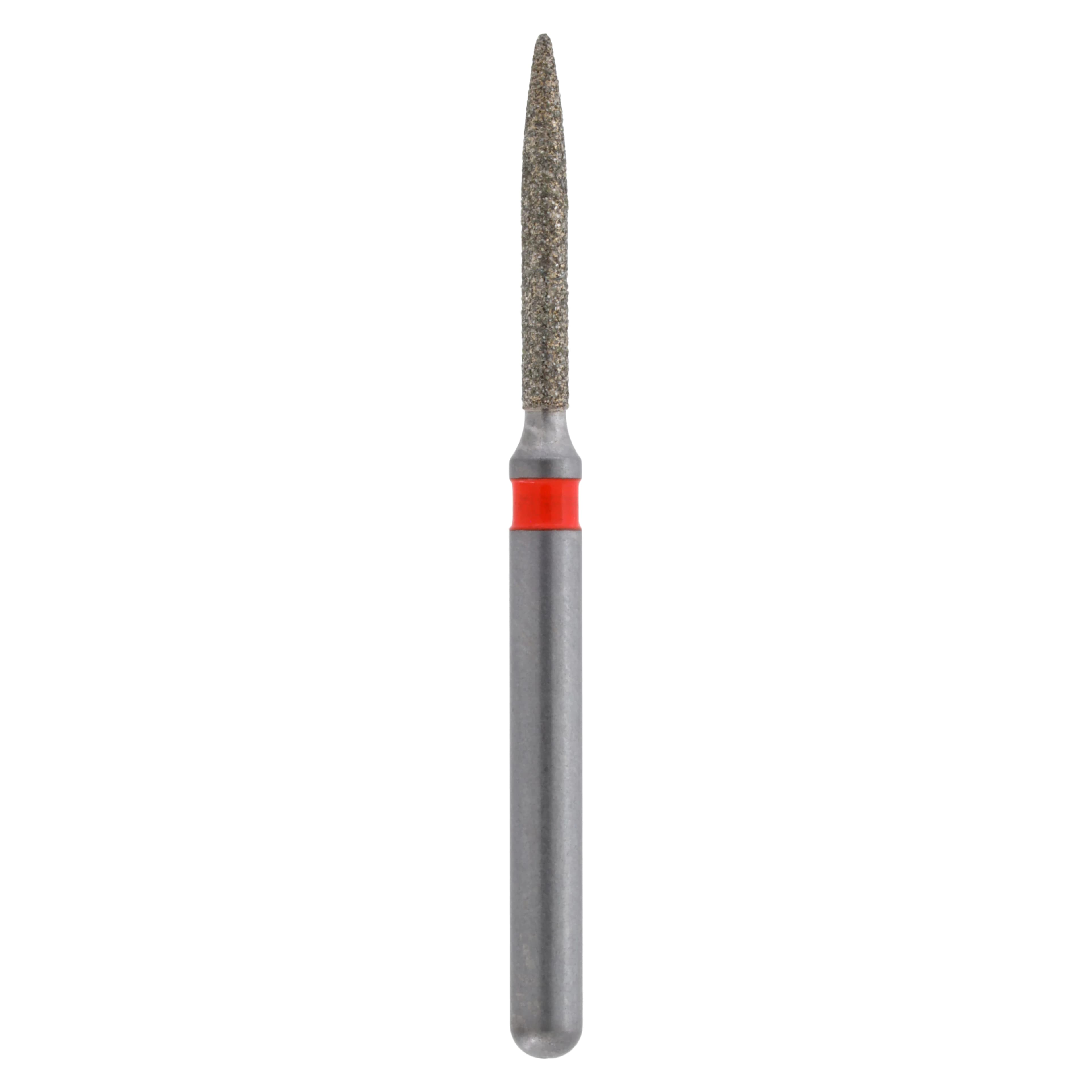 Meisinger Single-Use Sterile Diamond Burs, FG, Flame, #1510.8F, 1.0 mm, Fine, Red, 25/Pk - Meisinger Single-Use Sterile Diamond Burs, FG, Flame, # 1510.8F, 1.0 mm, Fine, Red, 25/Pk - Image 1