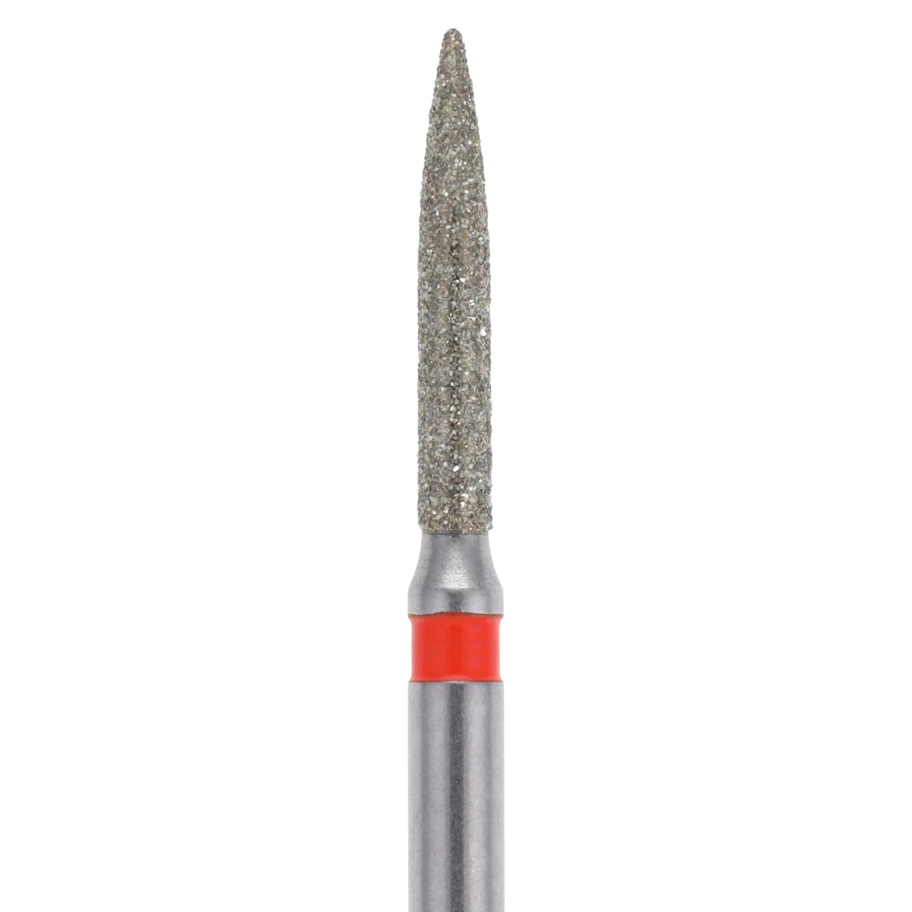 Meisinger Singles FG Single-Use Diamond Bur, Flame, Fine, #1512.8F, 1.2 mm, 25/Pk thumbnail 2