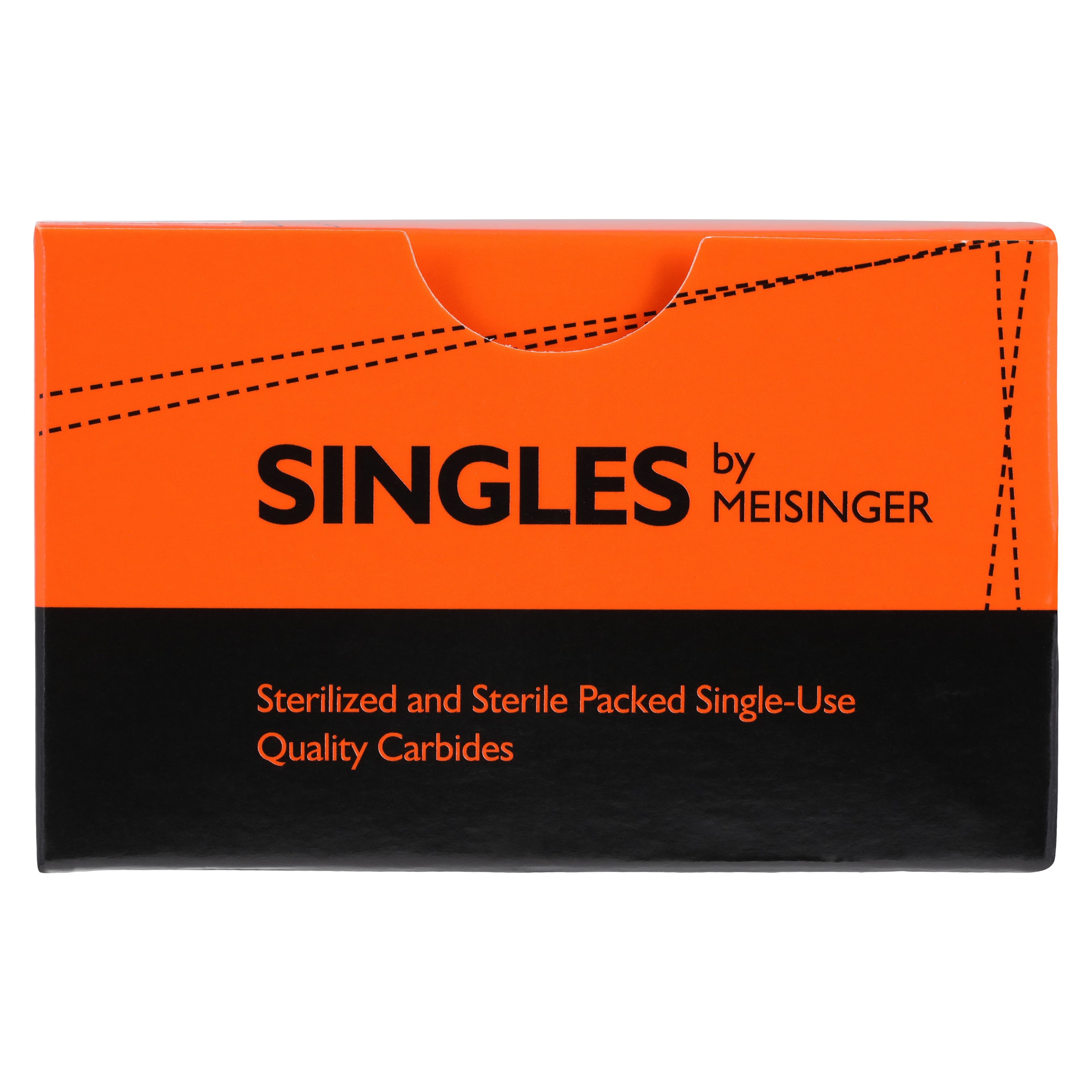 Meisinger Singles FG Single-Use Diamond Bur, Flame, Fine, #1512.8F, 1.2 mm, 25/Pk thumbnail 7