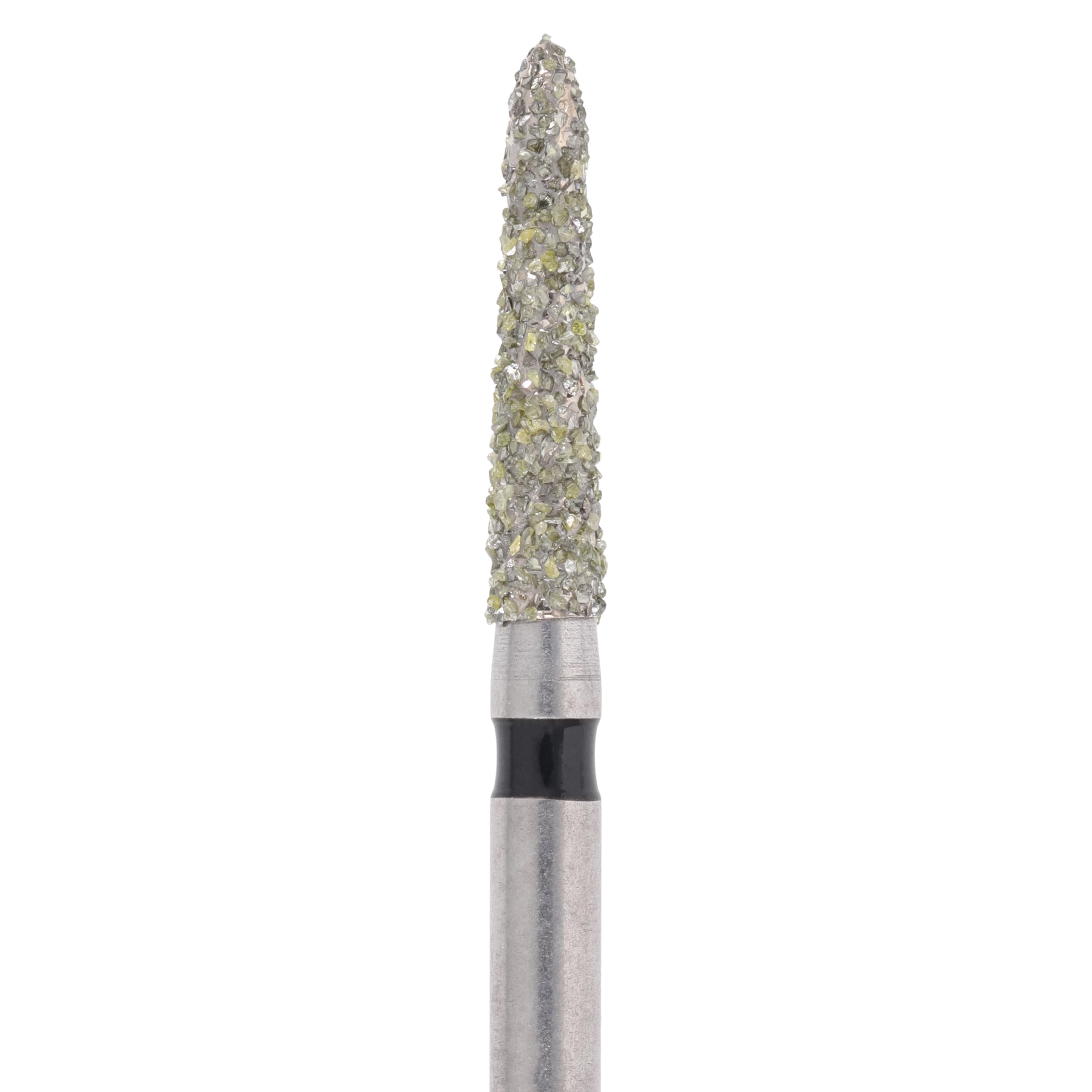 Meisinger Singles Disposable Diamond Bur FG, Pointed Taper, Super Coarse, #1718.8C, 1.8mm Diameter, 8mm Length, 25/Bx thumbnail 2