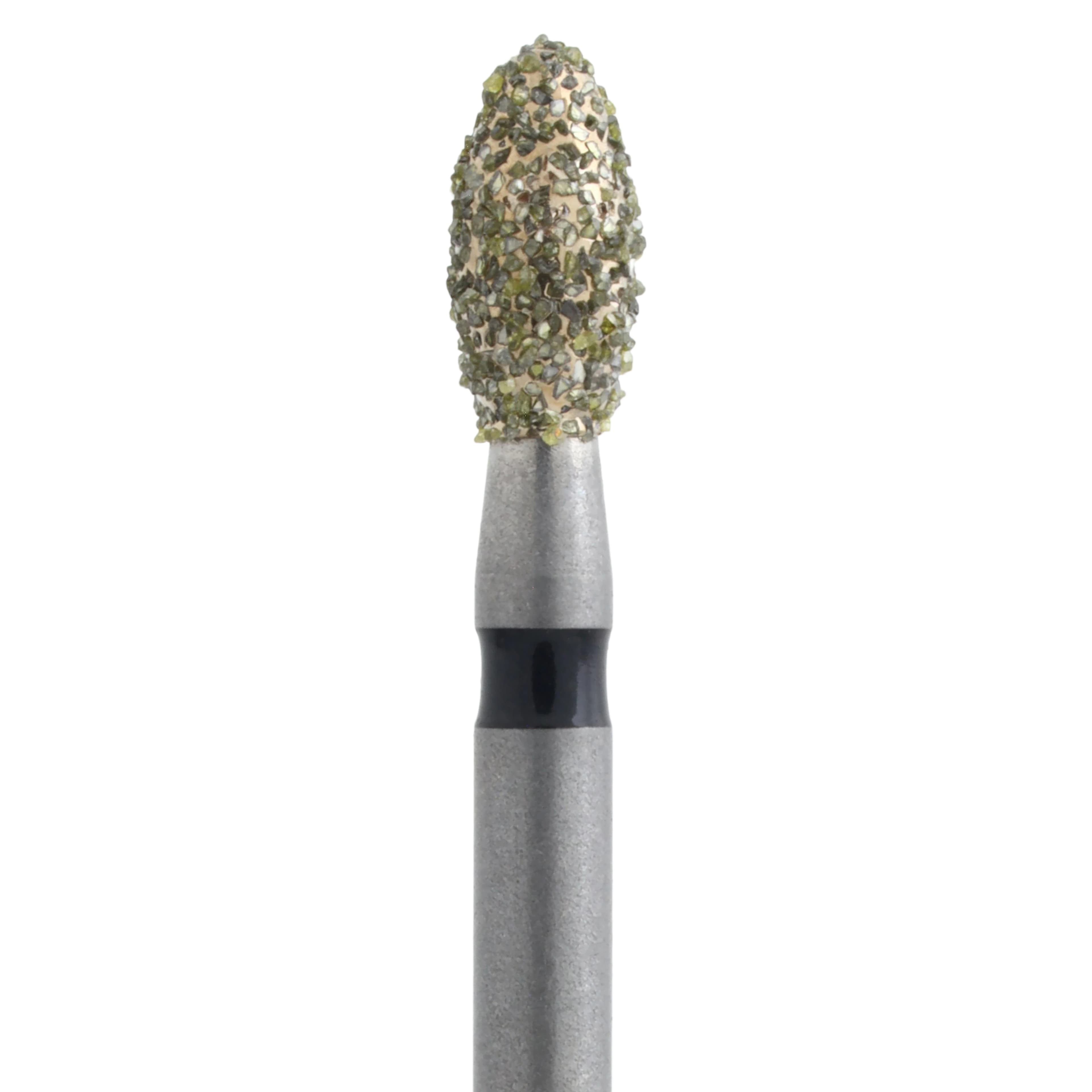 Meisinger Singles Disposable Diamond Bur, FG, Football/Egg, #1900C, 2.3mm, Super Coarse, Black, 25/Pk thumbnail 2