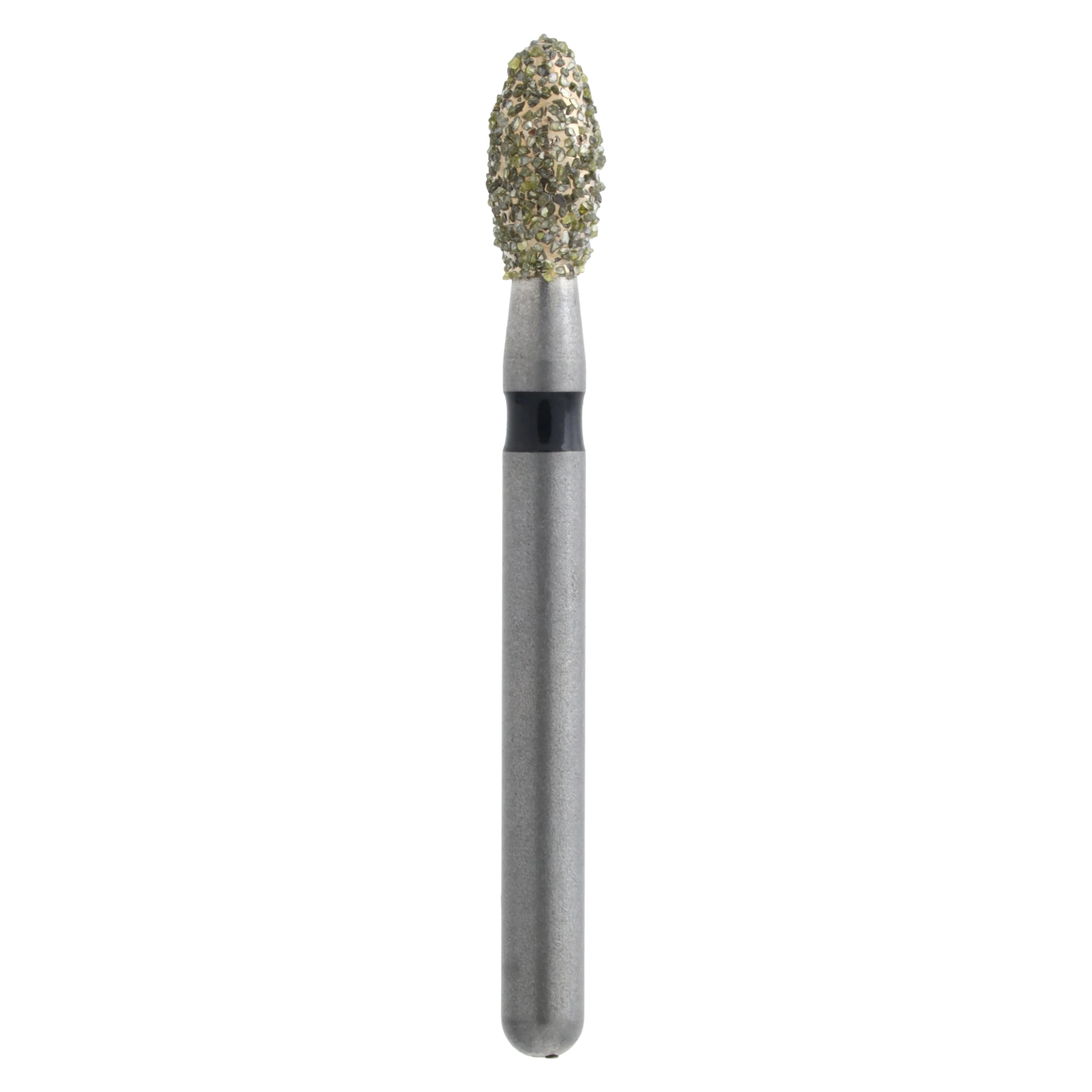 Meisinger Singles Disposable Diamond Bur, FG, Football/Egg, #1900C, 2.3mm, Super Coarse, Black, 25/Pk - Diamond Disposable Egg Football 2.3mm X-Coarse 25Pk - Image 1