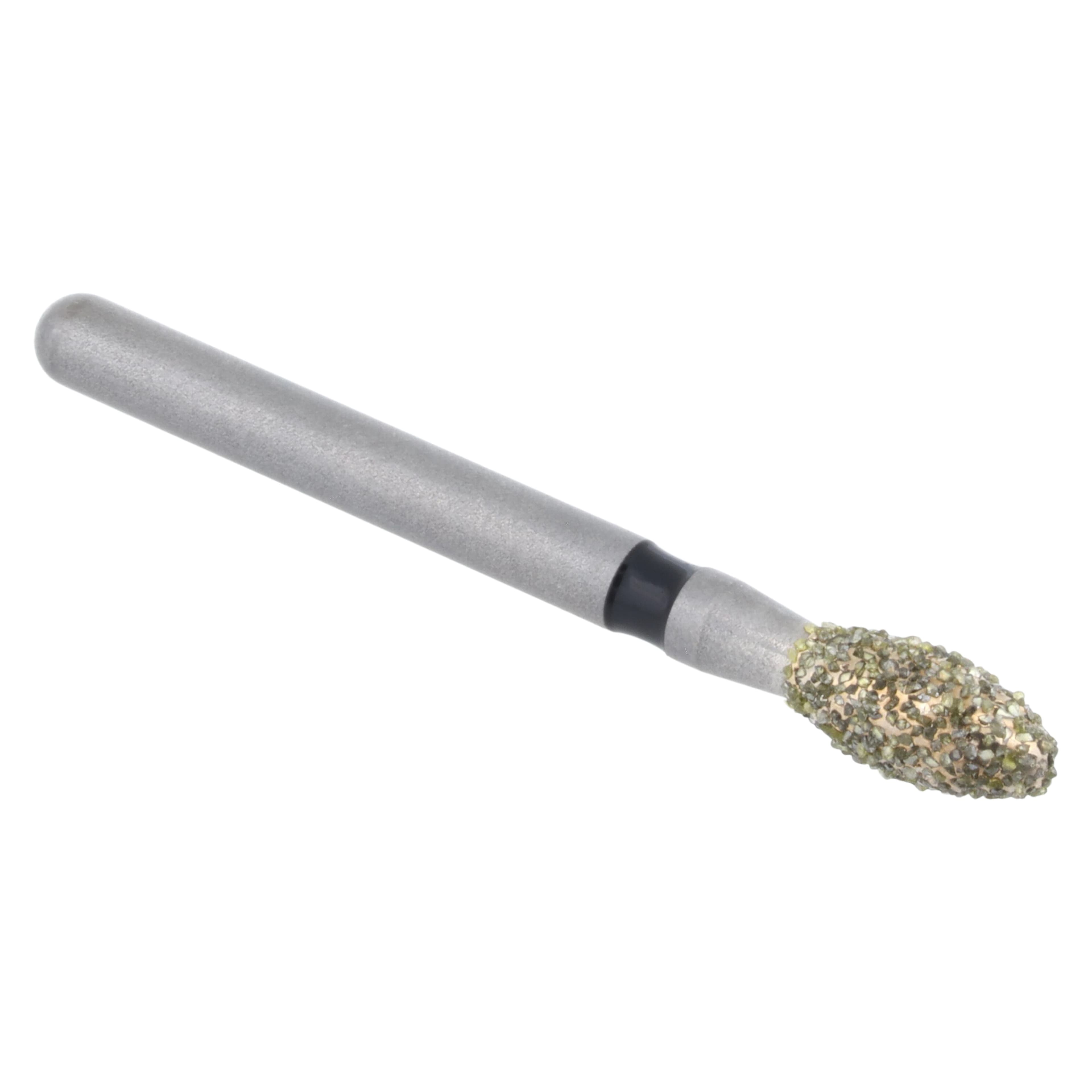 Meisinger Singles Disposable Diamond Bur, FG, Football/Egg, #1900C, 2.3mm, Super Coarse, Black, 25/Pk thumbnail 3