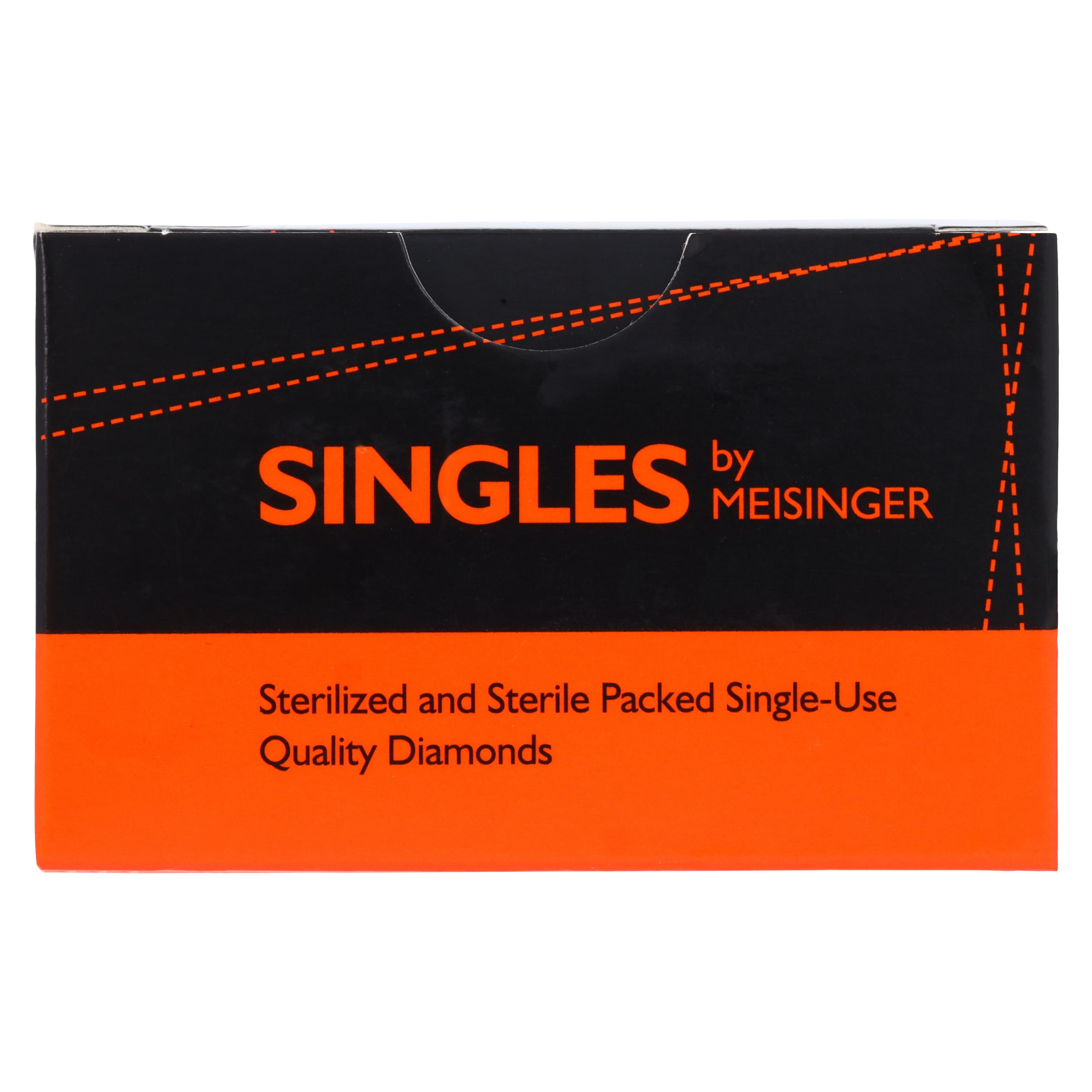 Meisinger Singles Disposable Diamond Bur, FG, Football/Egg, #1900C, 2.3mm, Super Coarse, Black, 25/Pk thumbnail 7