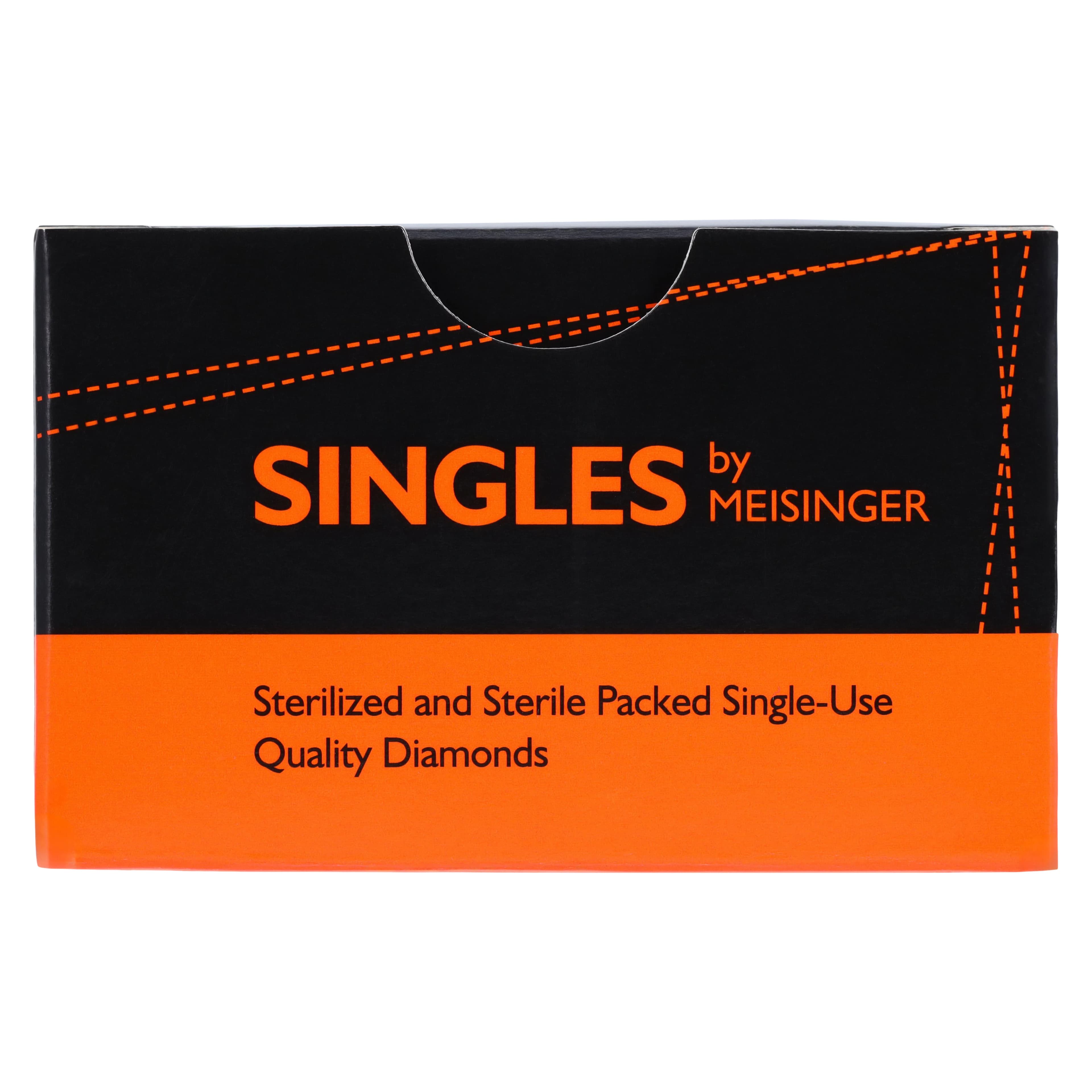 Meisinger Single-Use Sterile Diamond Bur, Friction Grip, Egg/Football Shape, #1900F, 2.3 mm Head Diameter, Fine Grit, Red Ring, 25/Pk thumbnail 5