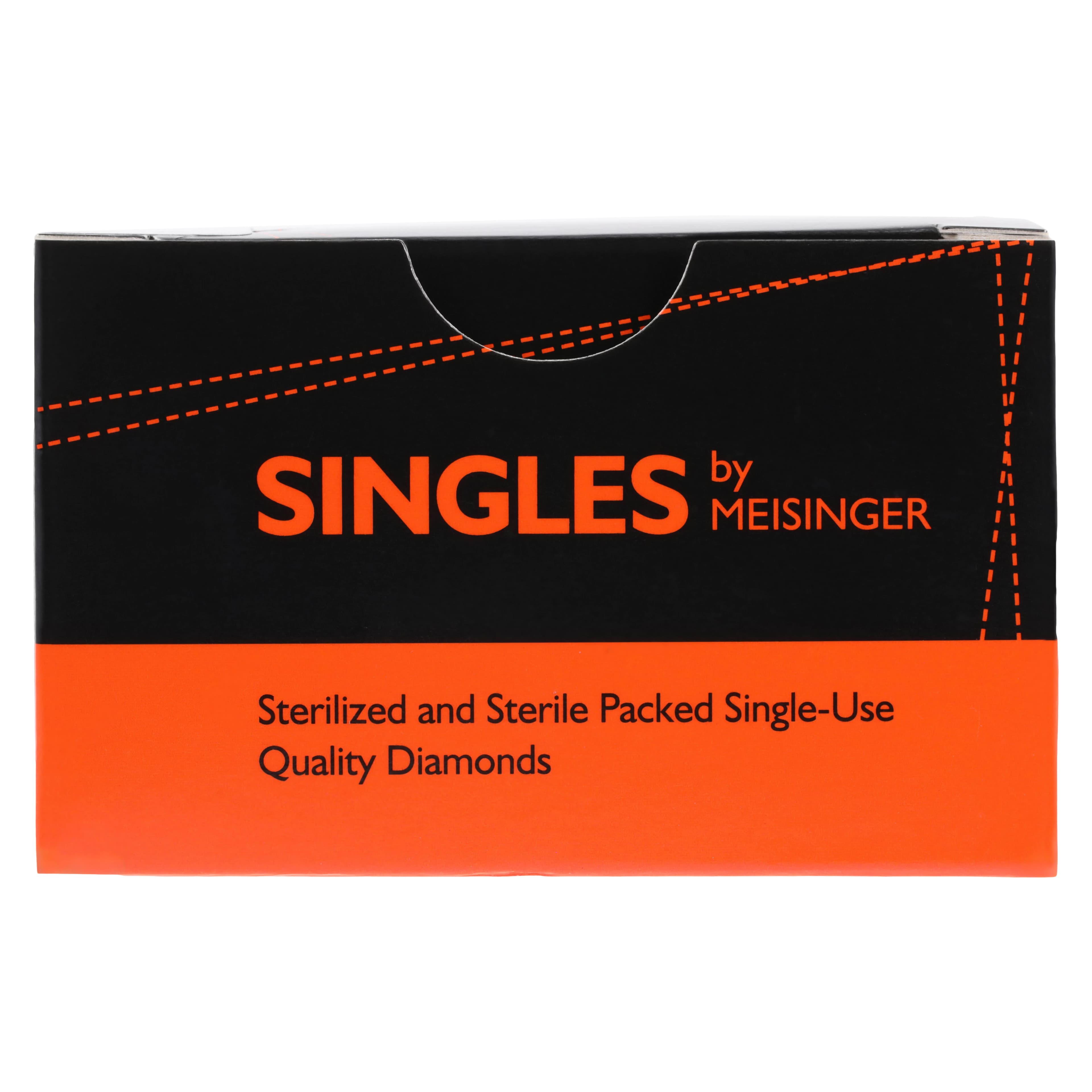Meisinger Single-Use Sterile Diamond Burs, FG, Egg/Football, #1900M, 2.3 mm, Medium, Blue, 25/Pk thumbnail 7