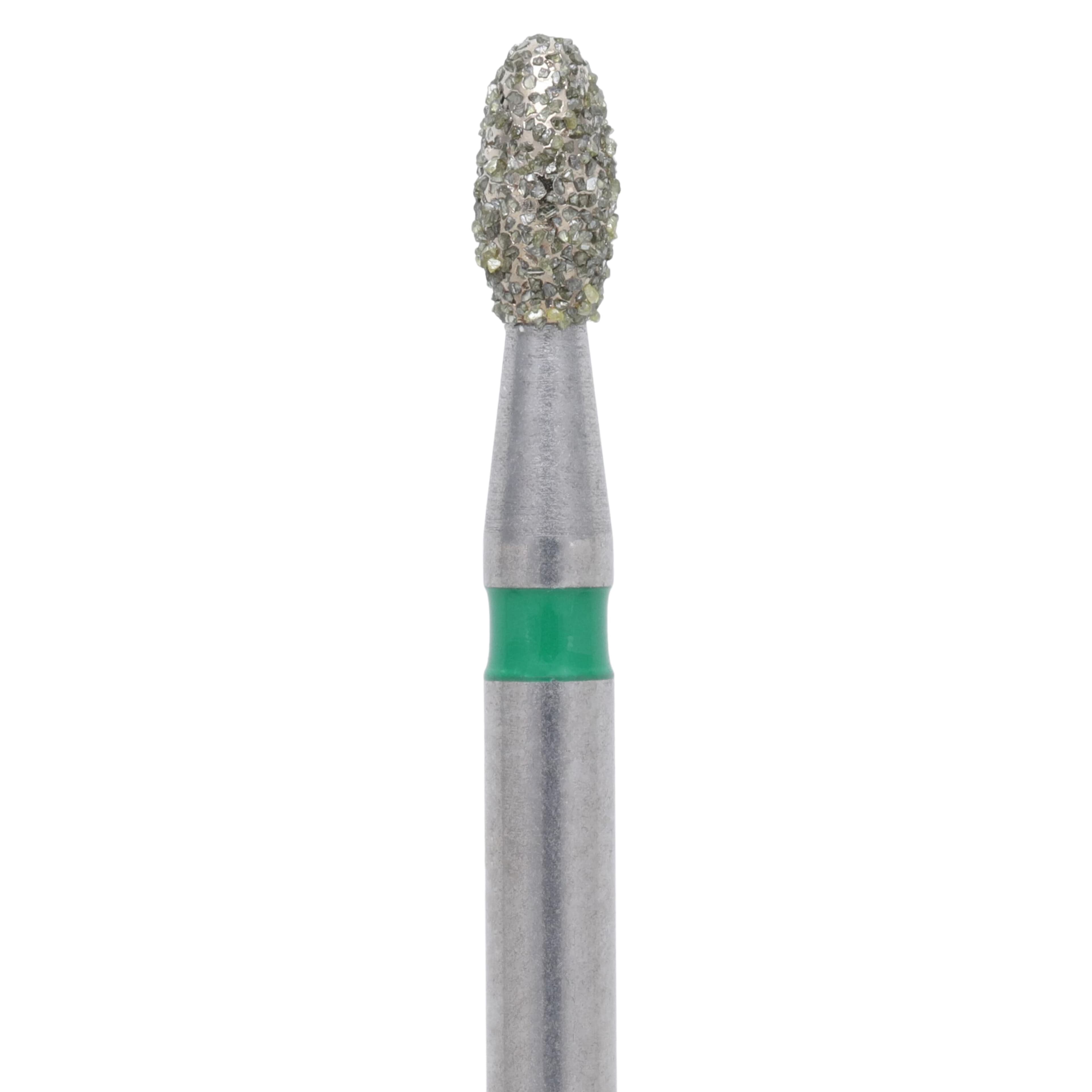 Meisinger Singles FG Single-Use Diamond Bur, Football/Egg #1908C, Coarse, 1.8mm, 25/Pk thumbnail 2