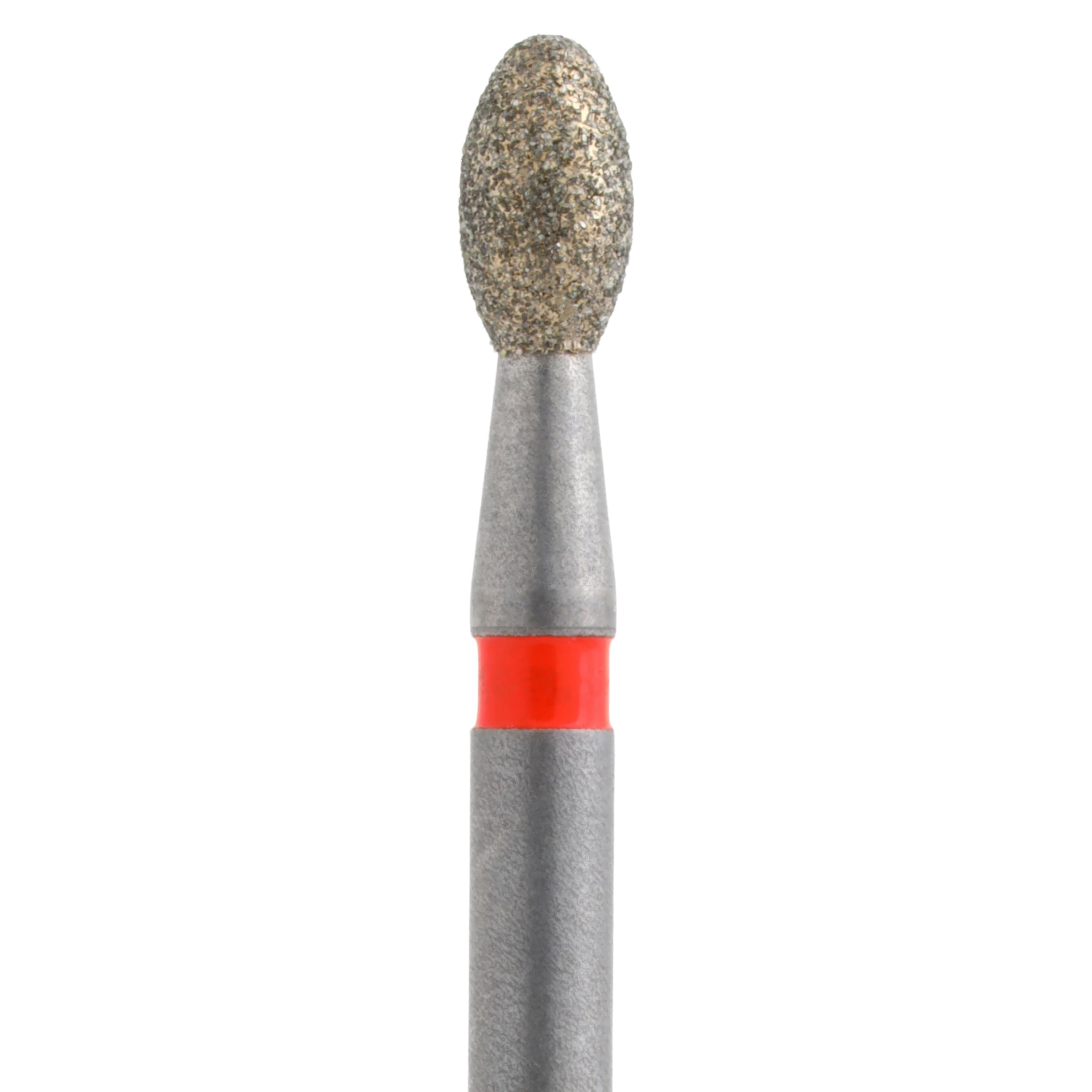 Meisinger Single-Use Sterile Diamond Bur, Friction Grip, Egg/Football Shape, Fine Grit, Red Band, 1.8 mm Head Diameter, 3.4 mm Length, #1908F, 25/Pk thumbnail 2