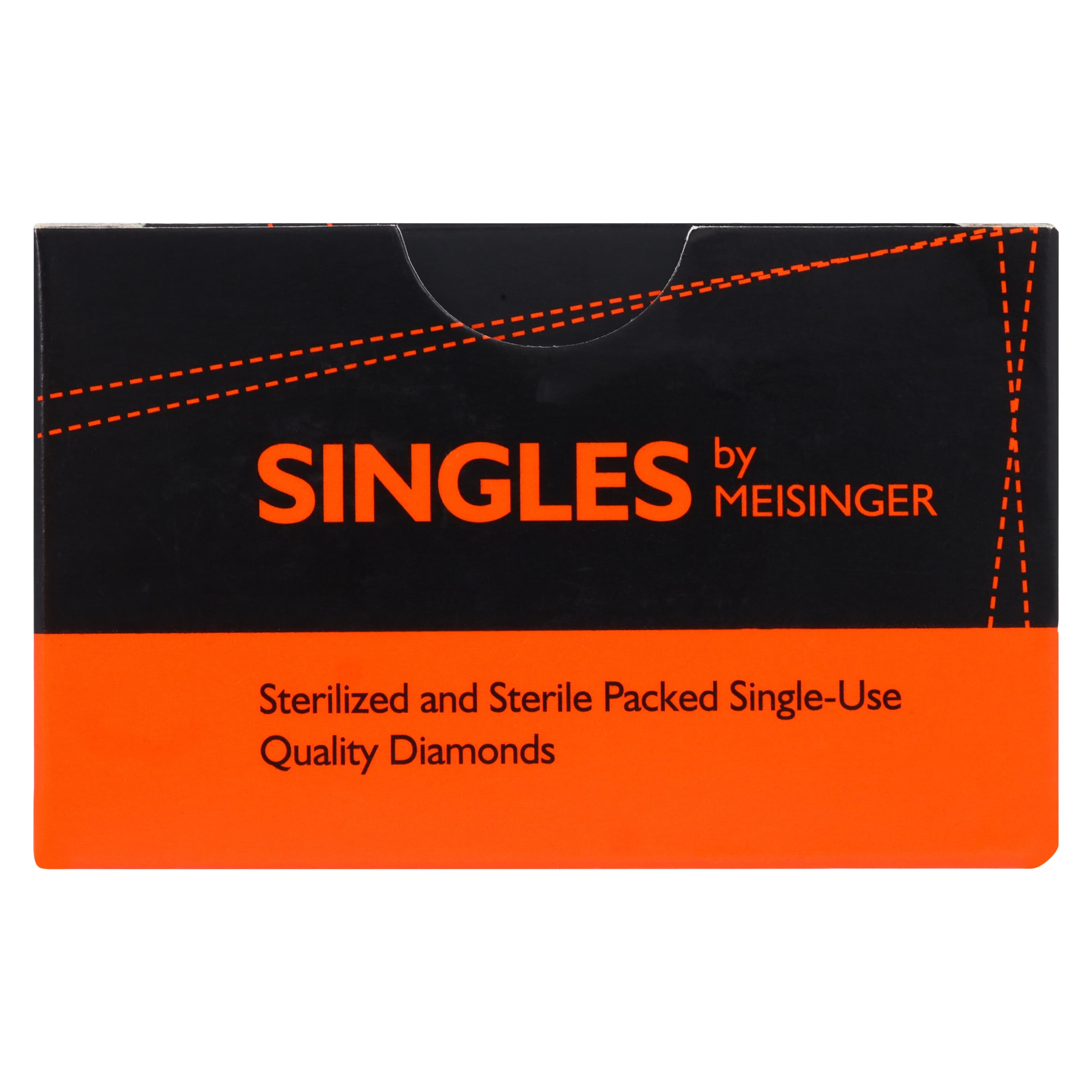 Meisinger Single-Use Sterile Diamond Bur, Friction Grip, Egg/Football Shape, Fine Grit, Red Band, 1.8 mm Head Diameter, 3.4 mm Length, #1908F, 25/Pk thumbnail 8