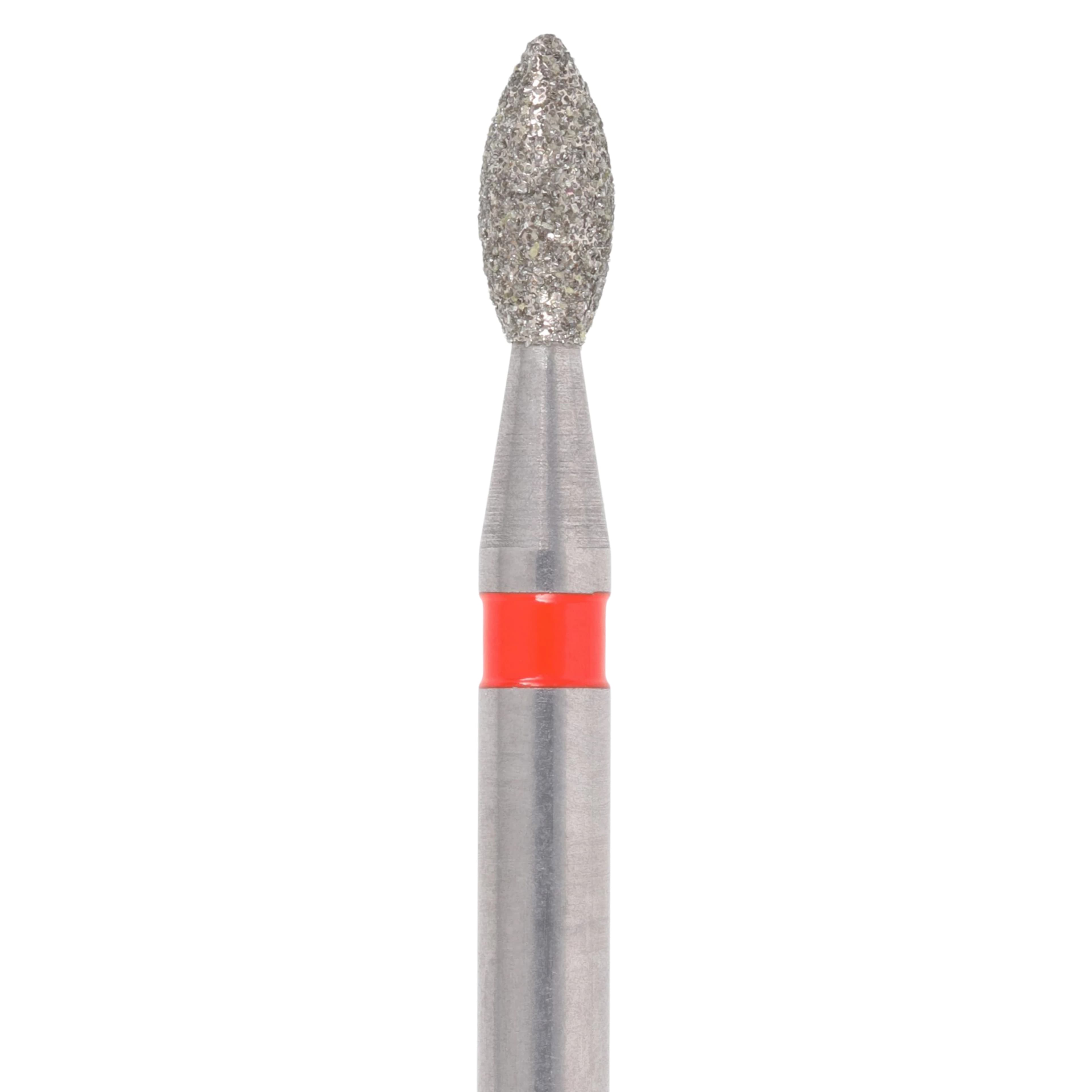 Meisinger Single-Use Sterile Diamond Bur, FG, Pointed Football, #1916F, 1.6 mm, Fine, Red, 25/Pk thumbnail 2