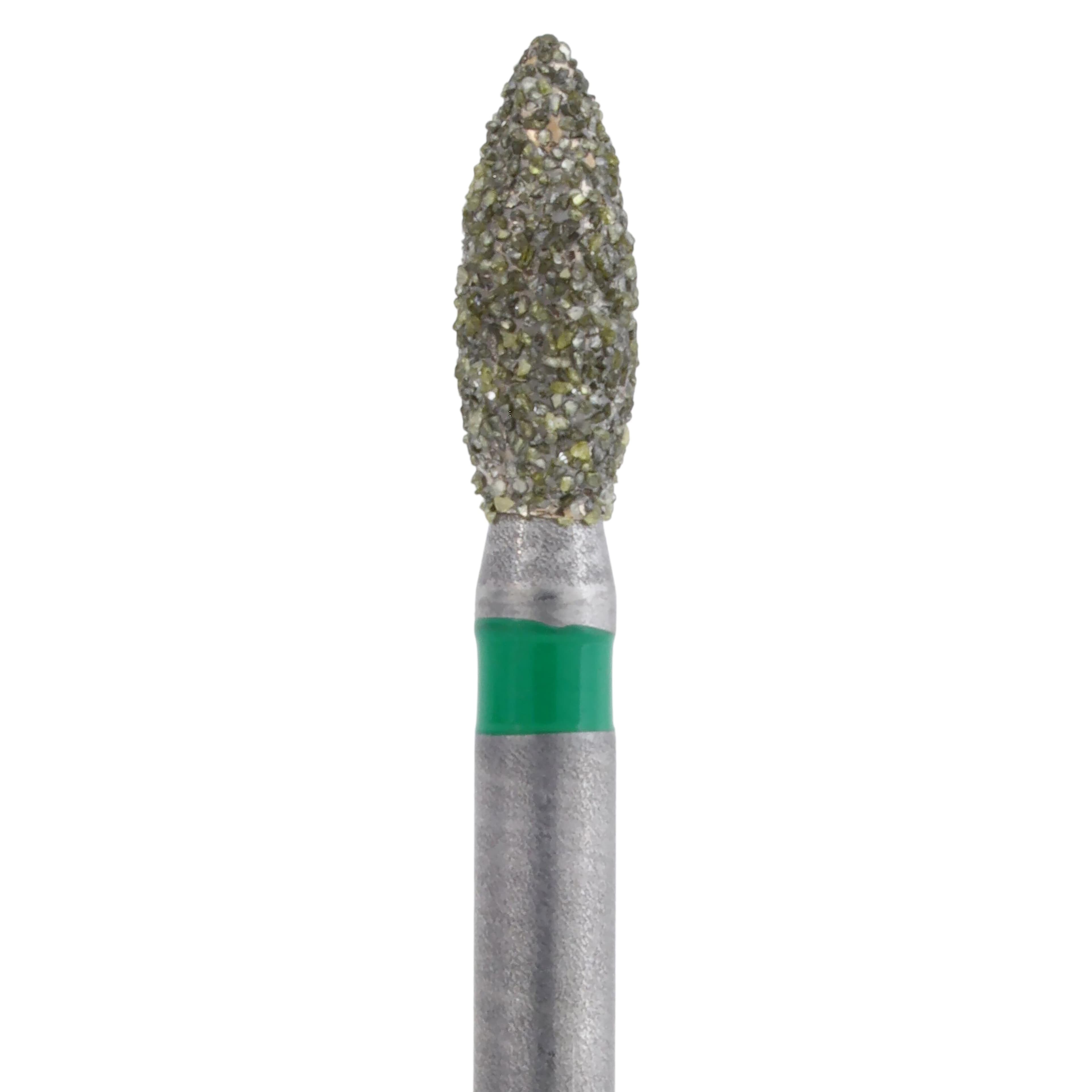 Meisinger Single-Use Sterile Diamond Burs, FG, Pointed Football, #1920C, 2.1 mm, Coarse, Green, 25/Pk thumbnail 2