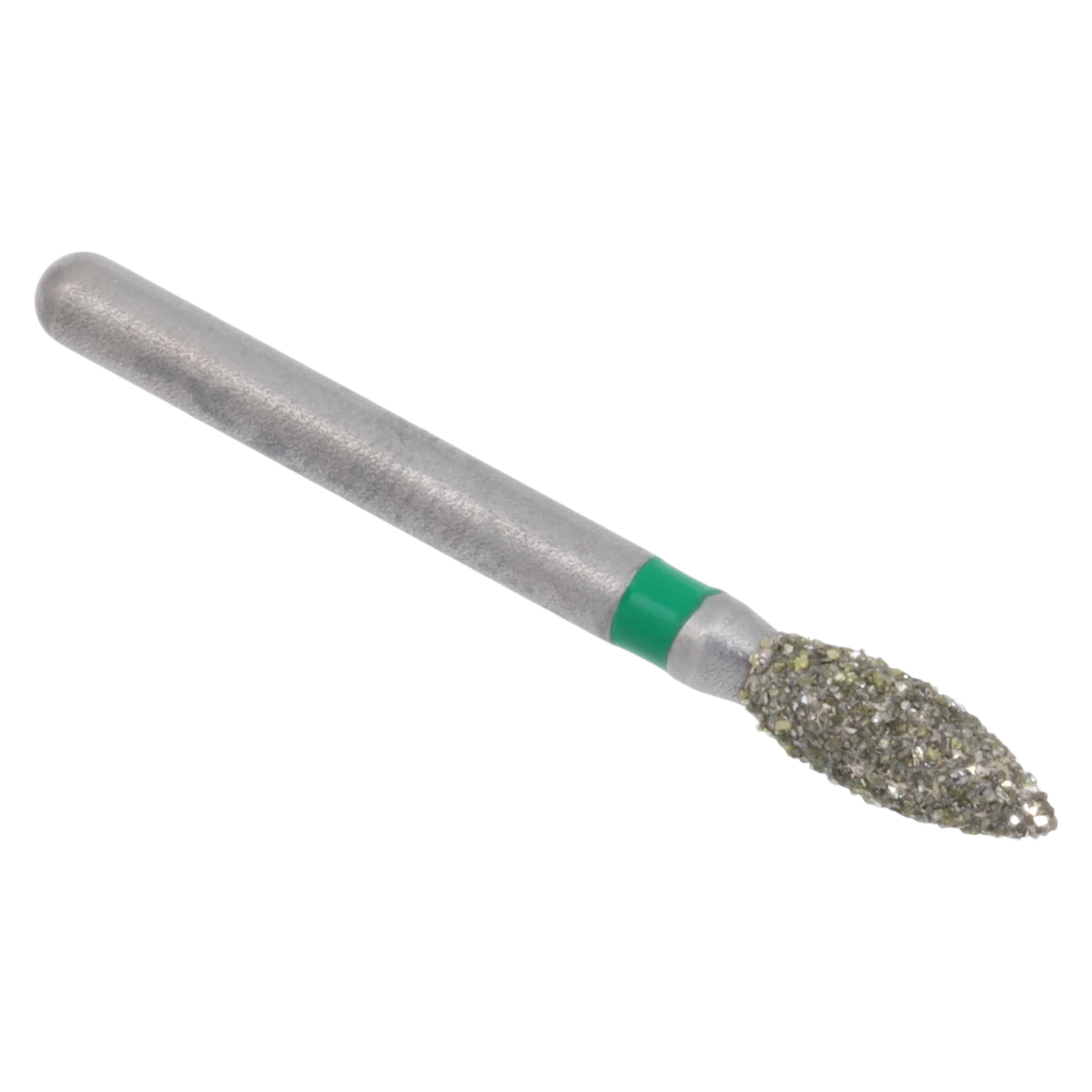 Meisinger Single-Use Sterile Diamond Burs, FG, Pointed Football, #1920C, 2.1 mm, Coarse, Green, 25/Pk thumbnail 3